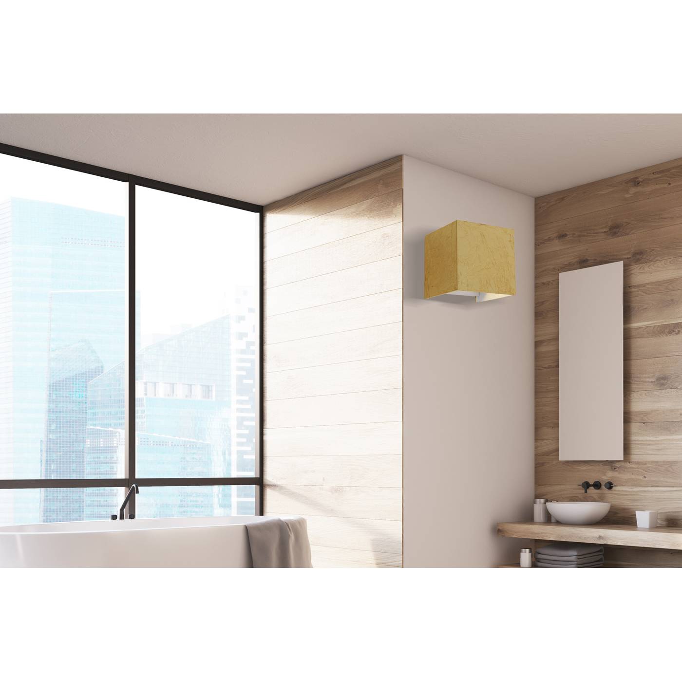 1-flame Pisa LED wall light Aluminium