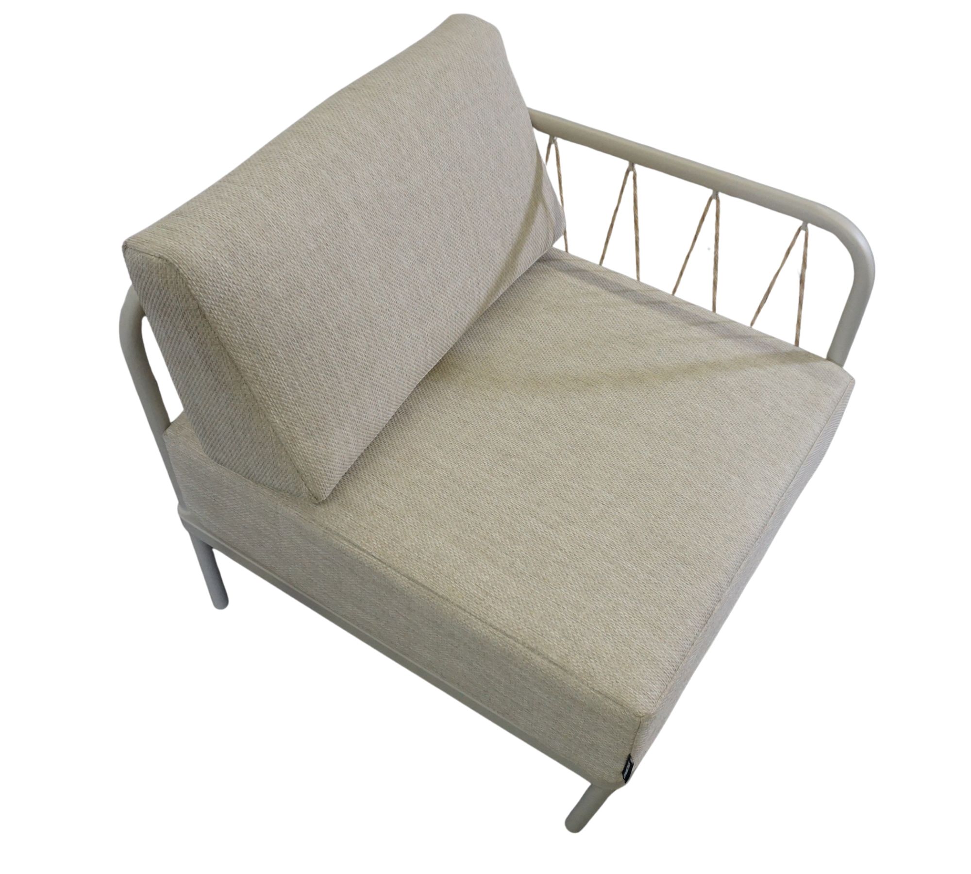 Hadley Outdoor 1-Seater Module Right Marzipan