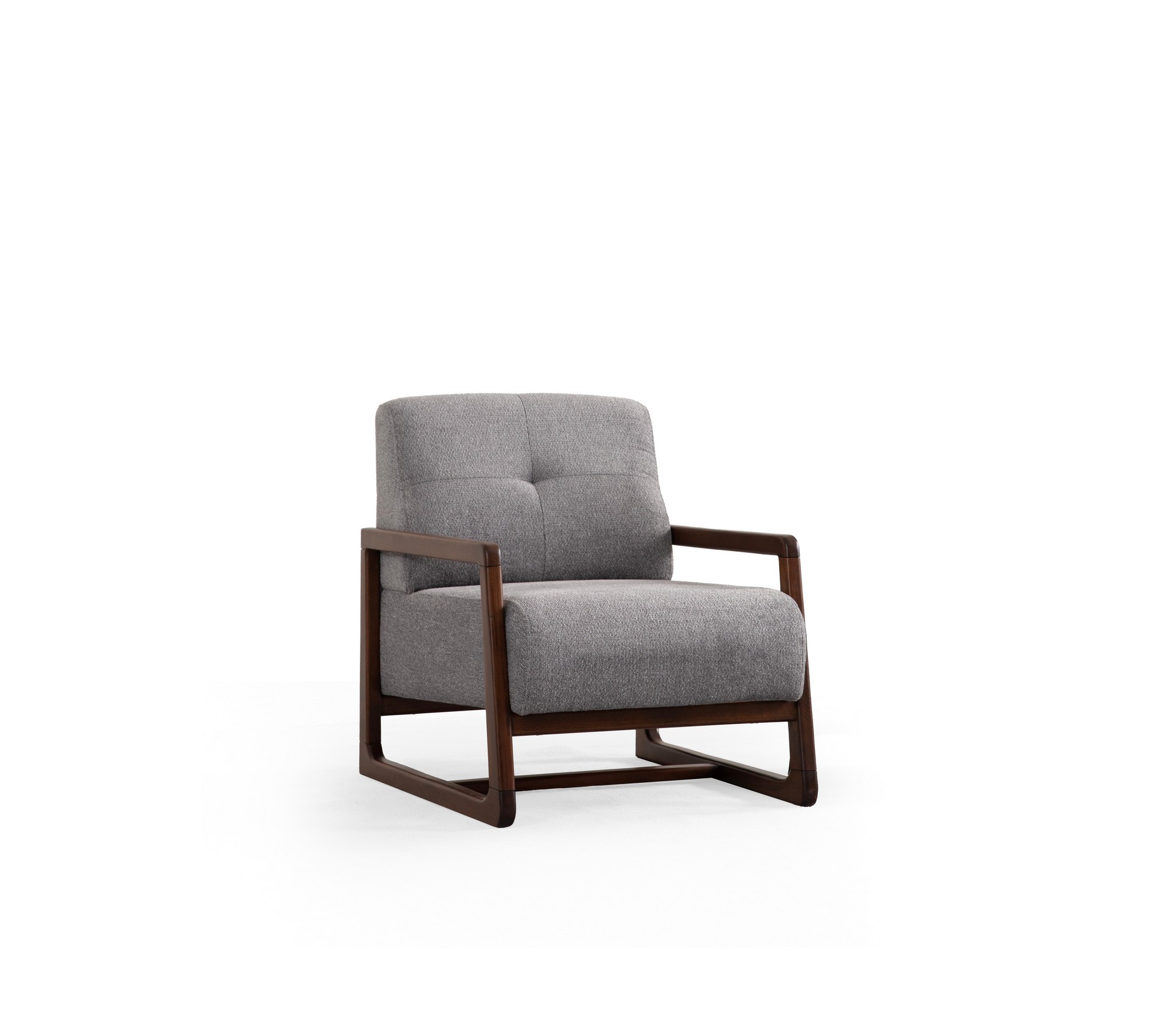 Athena Bergere Armchair Walnut Light Grey