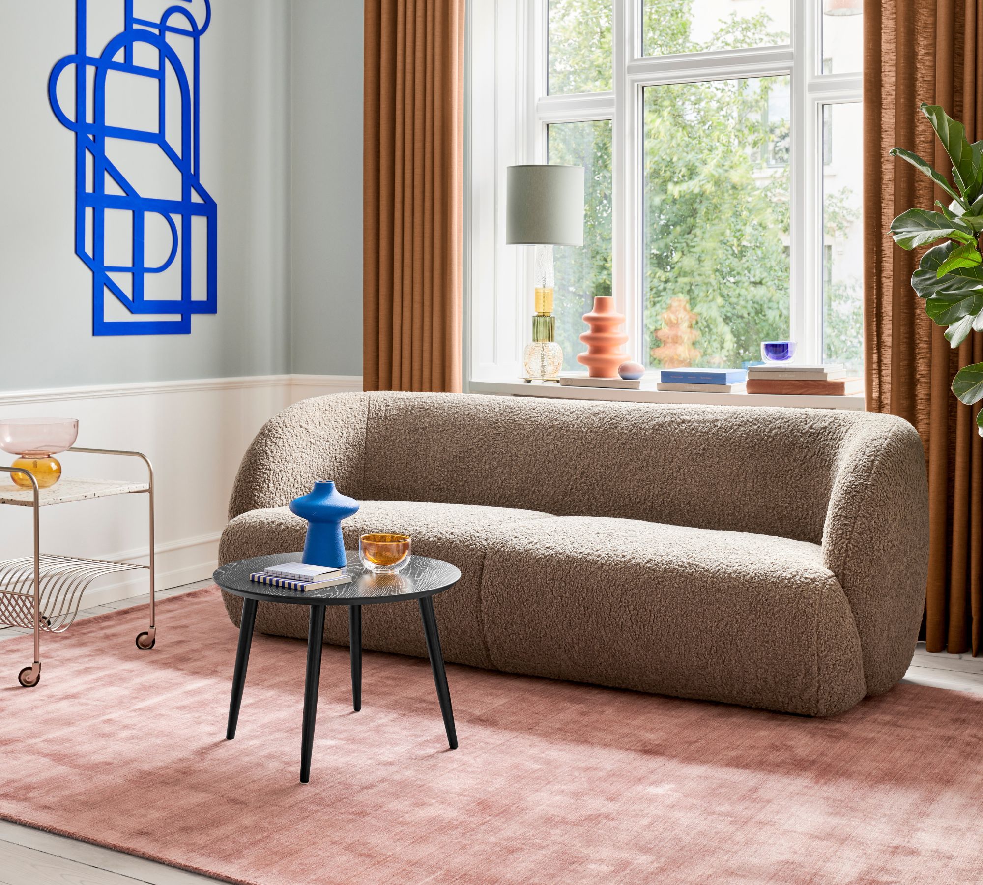 Design-Award-Winning Paula Sofa 3-Sitzer Glore Mole