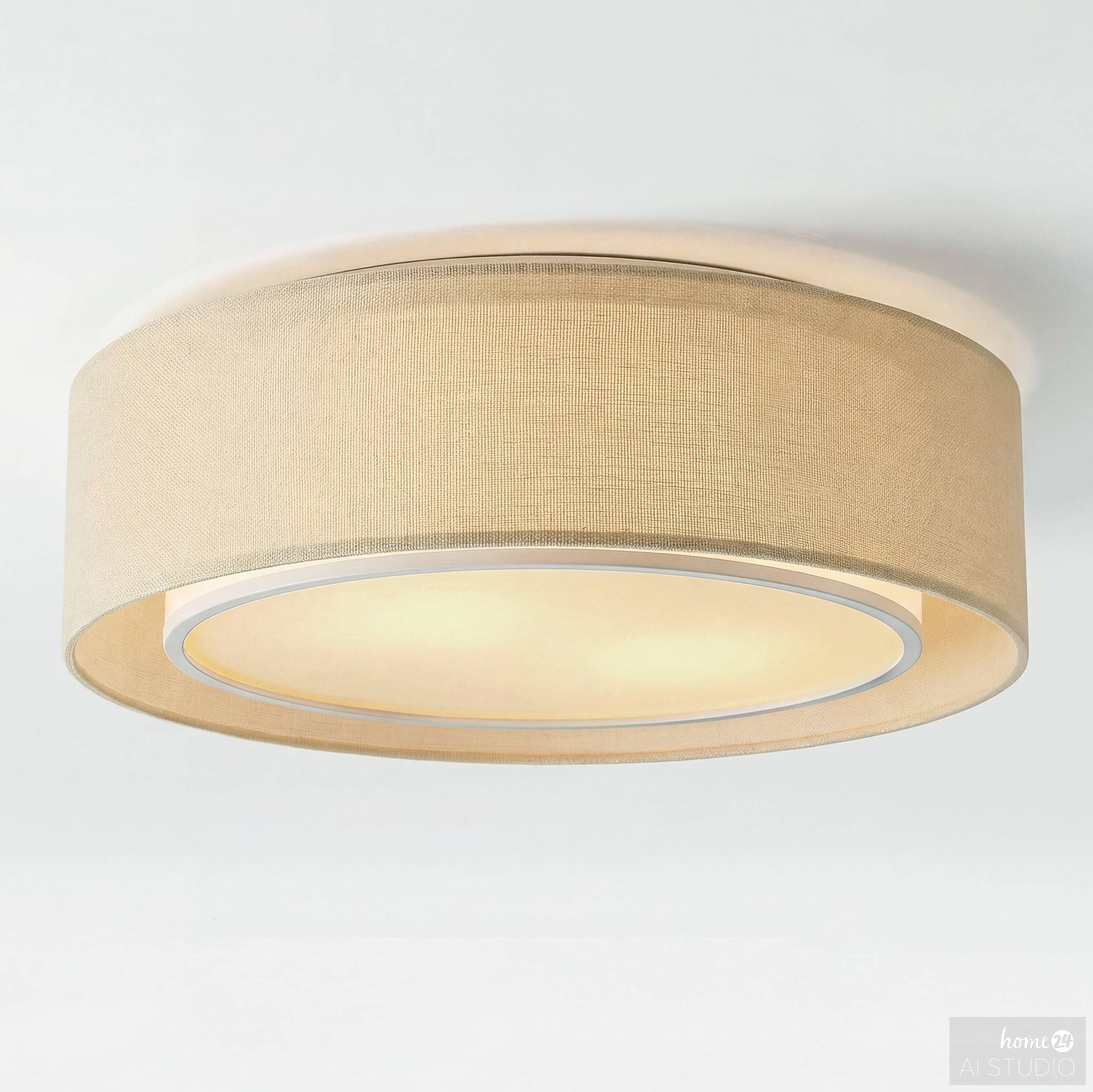 Radiu Deckenleuchte 1-flammig Mischgewebe Eisen 