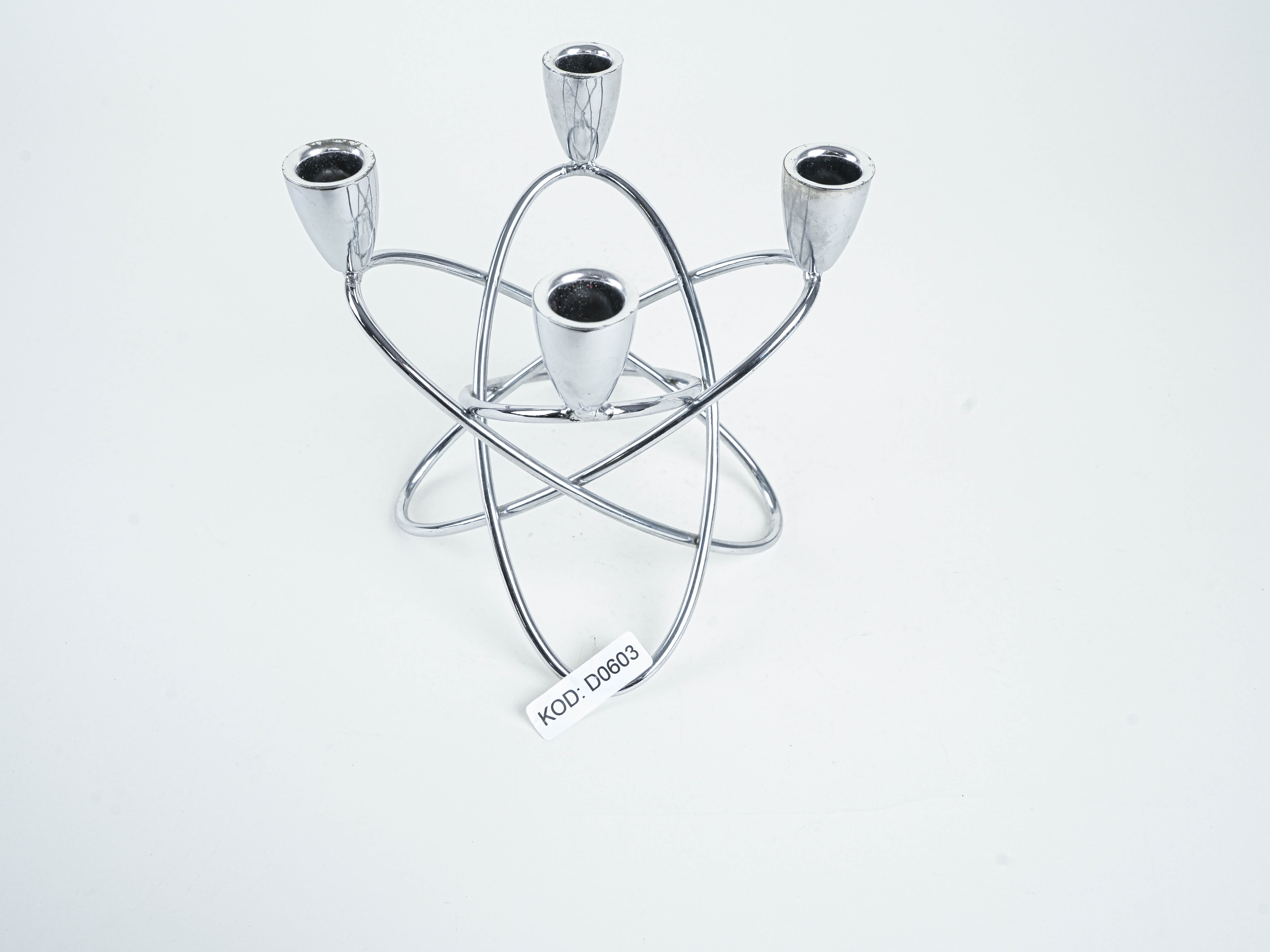 Geometrischer Metallkerzenständer 1960er Jahre