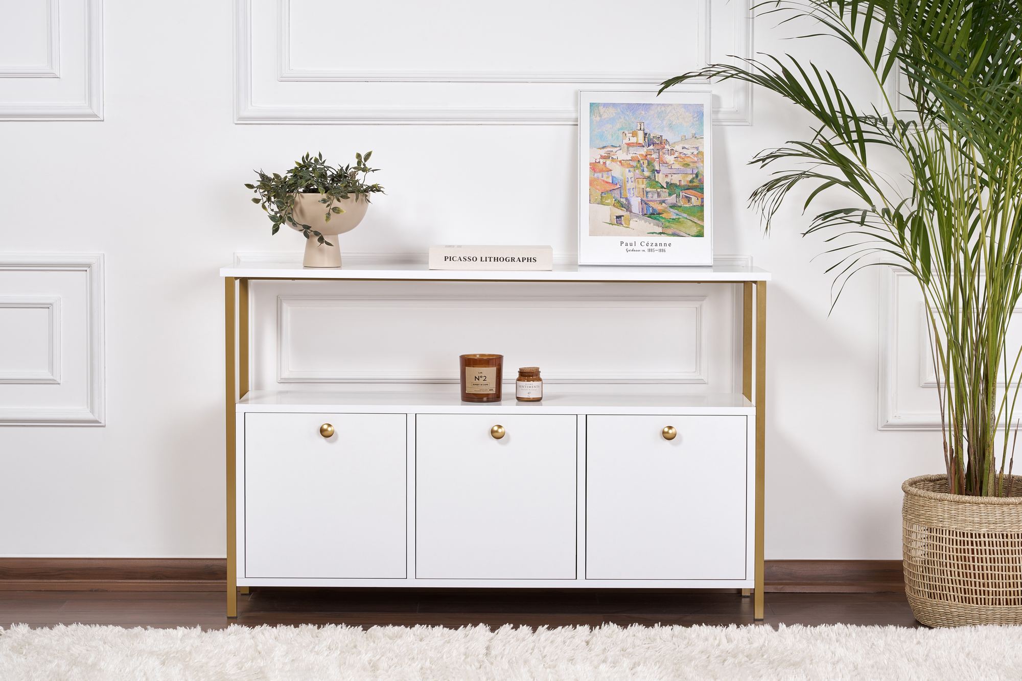 Solace Konsole Weiß Gold