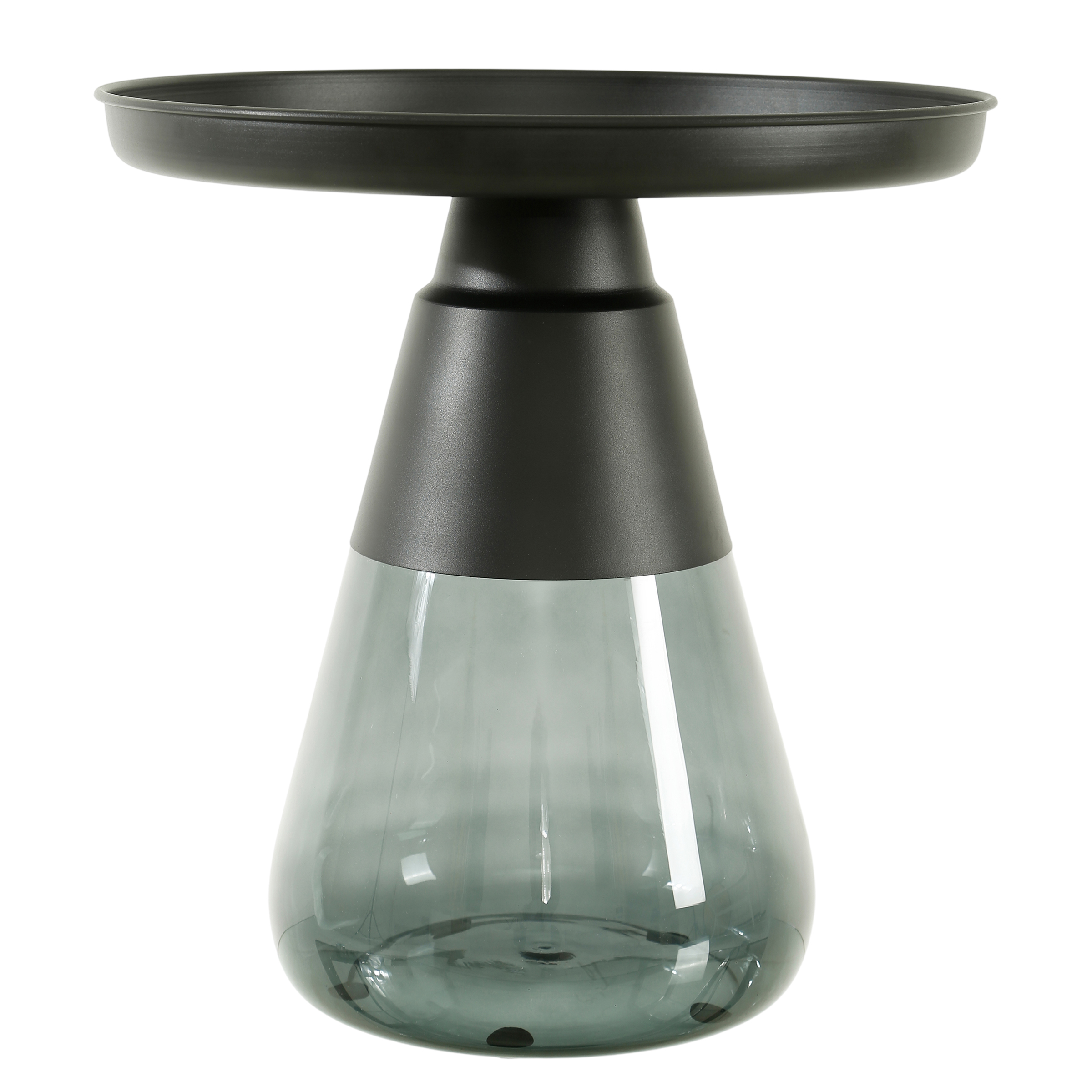 Caviatta Couchtisch Glas Metall Graugrün