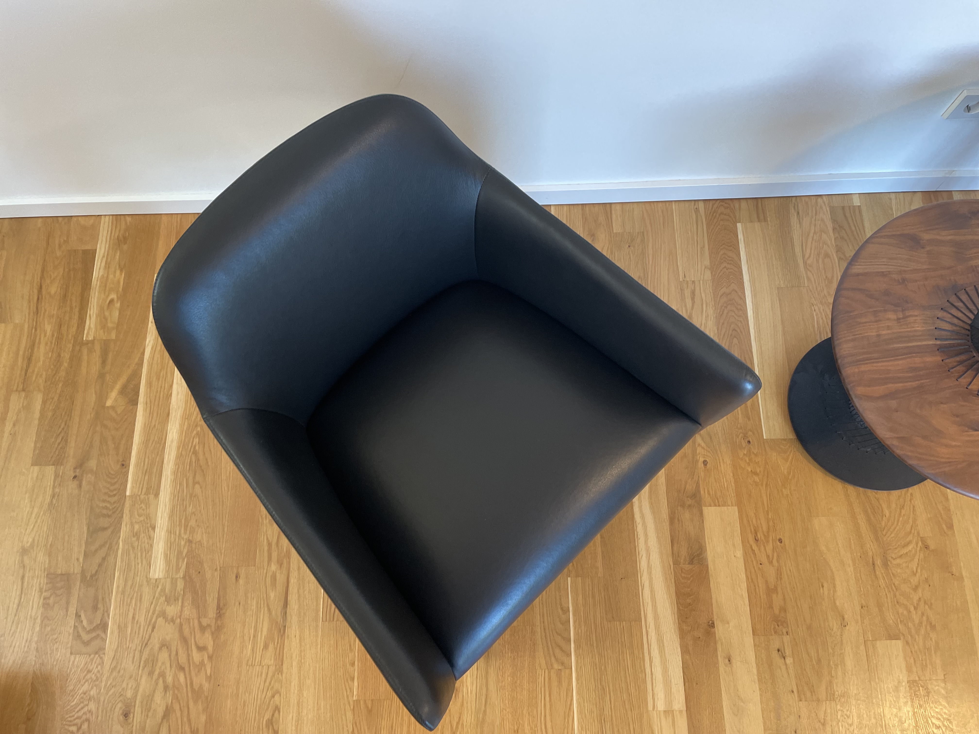 2x 525 Foster Walter Knoll Sessel mit Armlehne Leder Schwarz