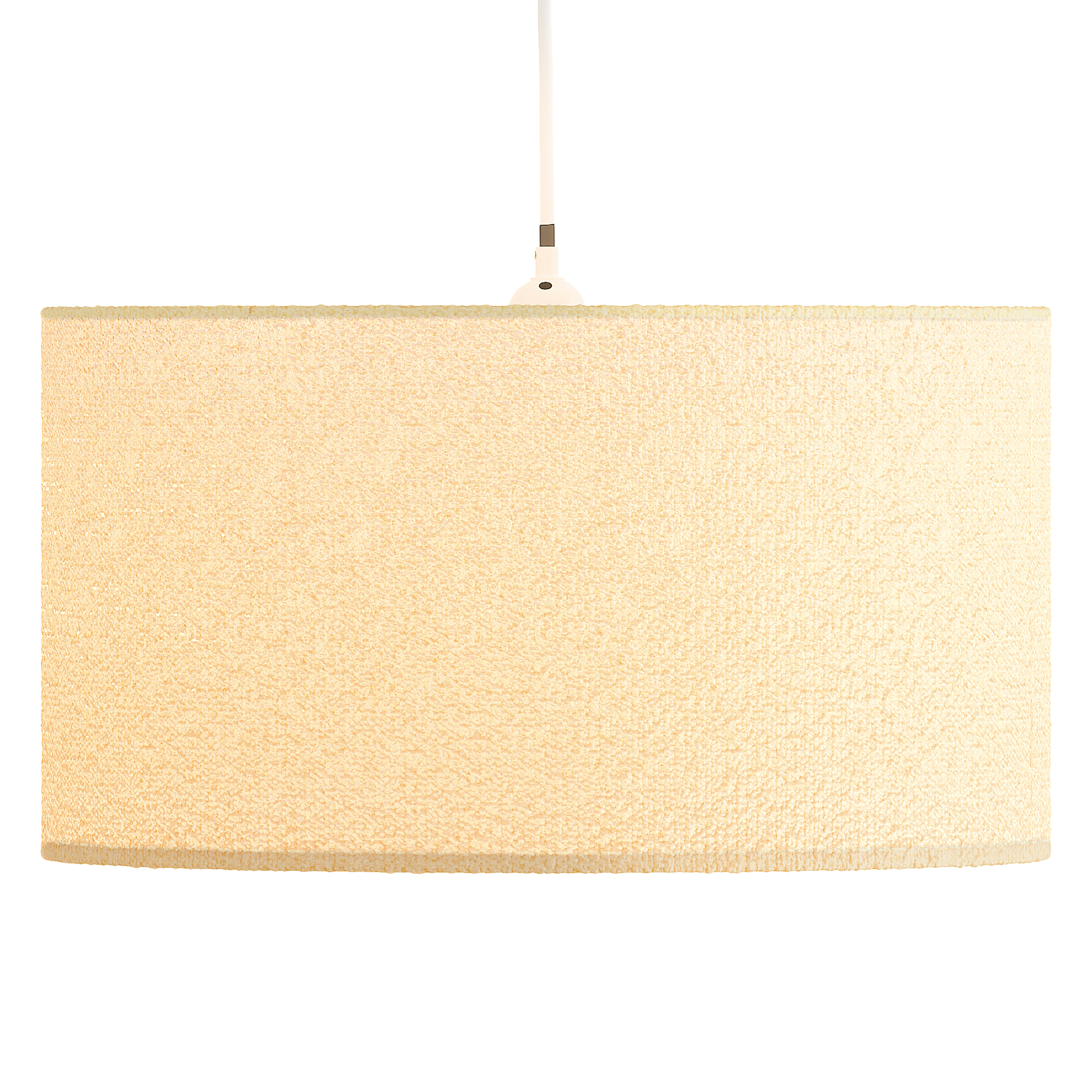 Pendant light Yaro iron linen 1-light beige 40 cm