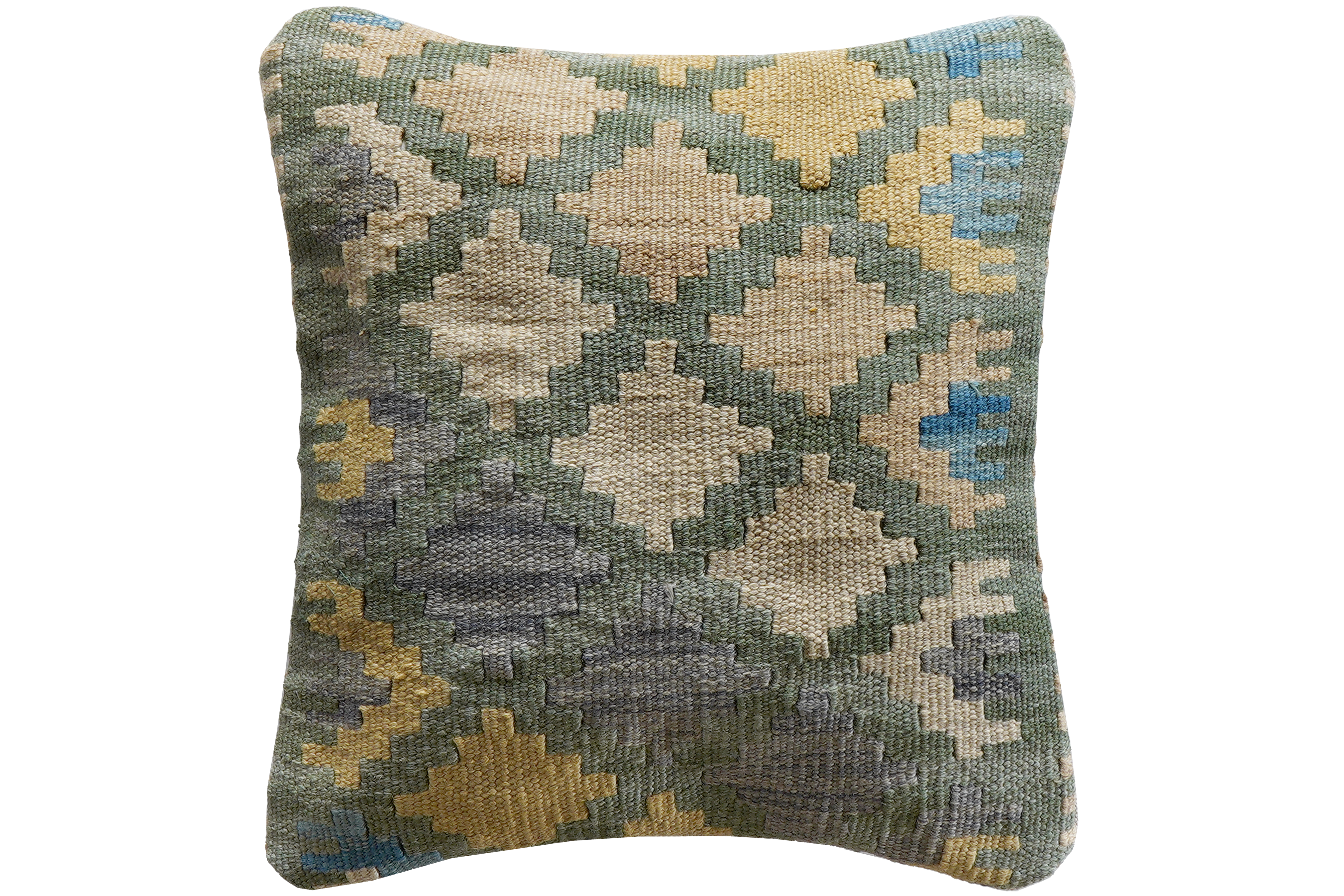 Kelim Kissen Wolle Baumwolle Mehrfarbig