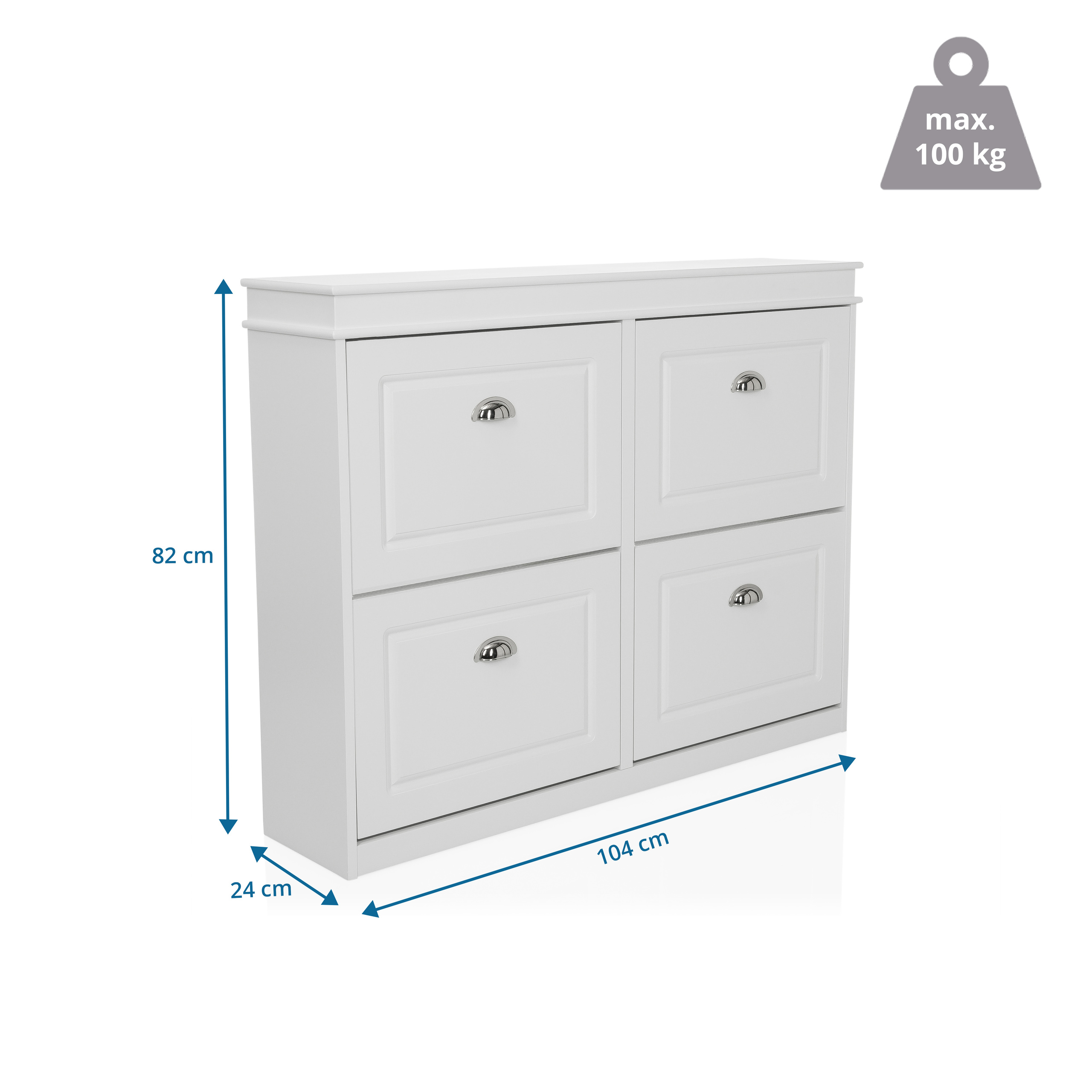 ESTHA 4 Shoe cabinet White