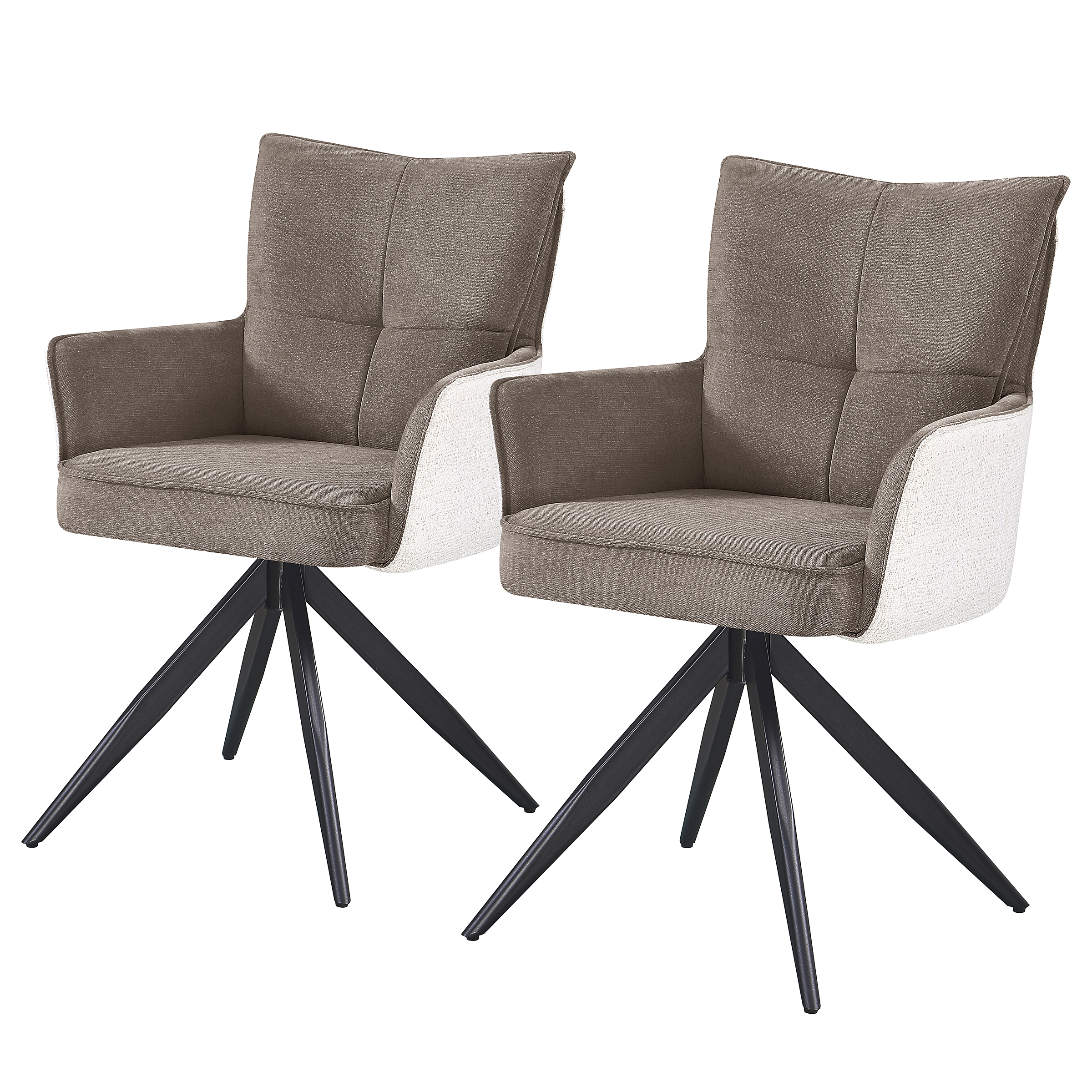 2x Sattaw Armlehnstuhl Drehbar Beige