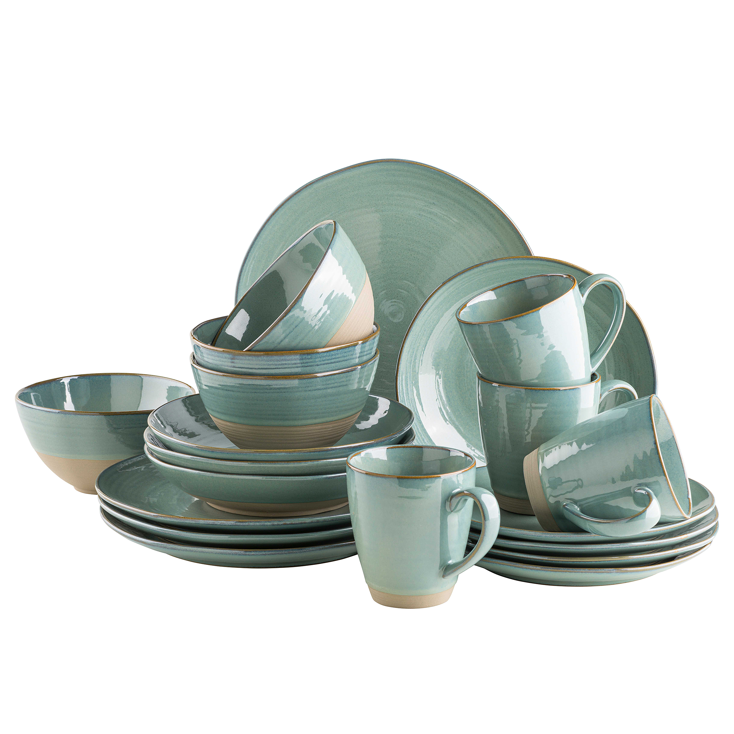 Nottingham Kombiservice 20-teilig Keramik Türkis