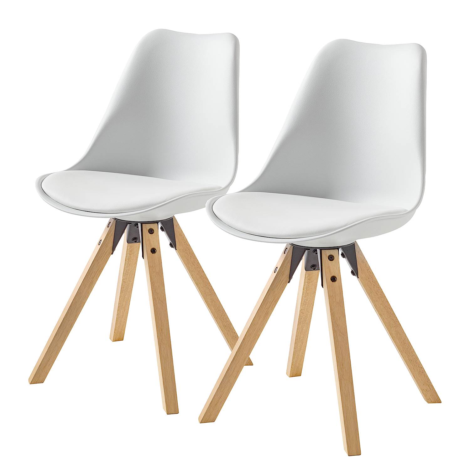 2x Aledas Esszimmerstuhl Weiß
