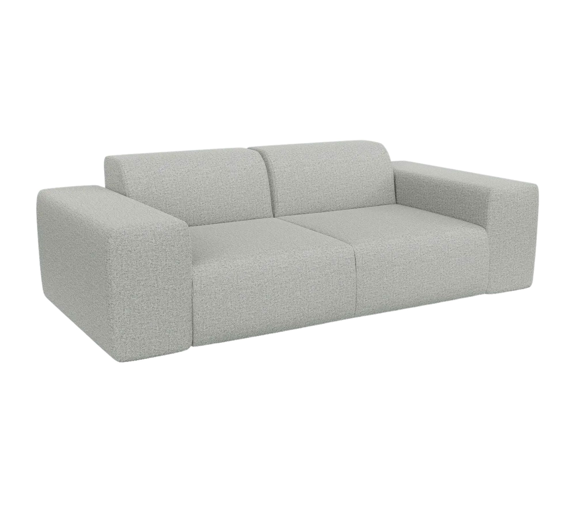 Pyllow Sofa 2-Sitzer Kiesgrau meliert 100% natürliche Wolle