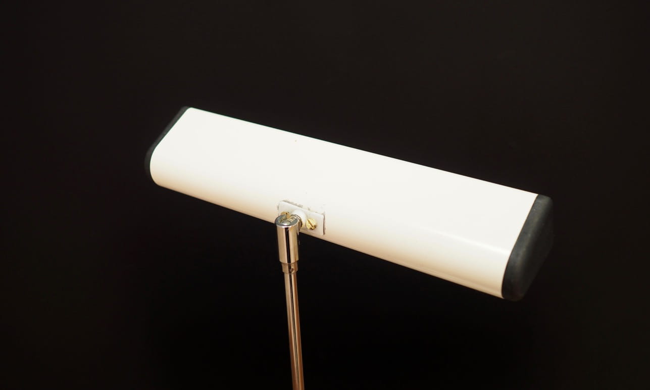 Vintage table lamp metal plastic white 1960s