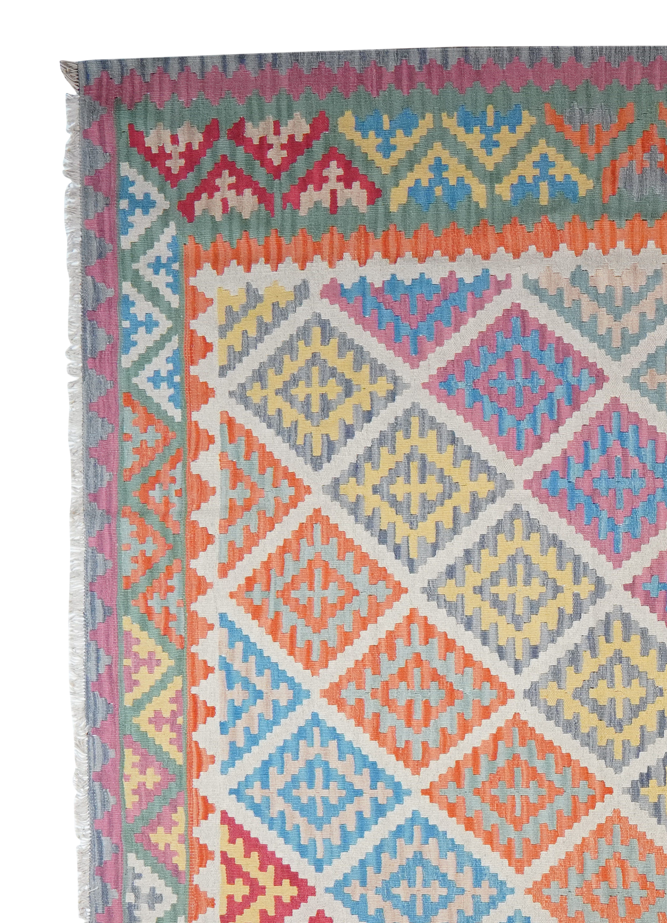 Kilim Gashgai Teppich Mehrfarbig