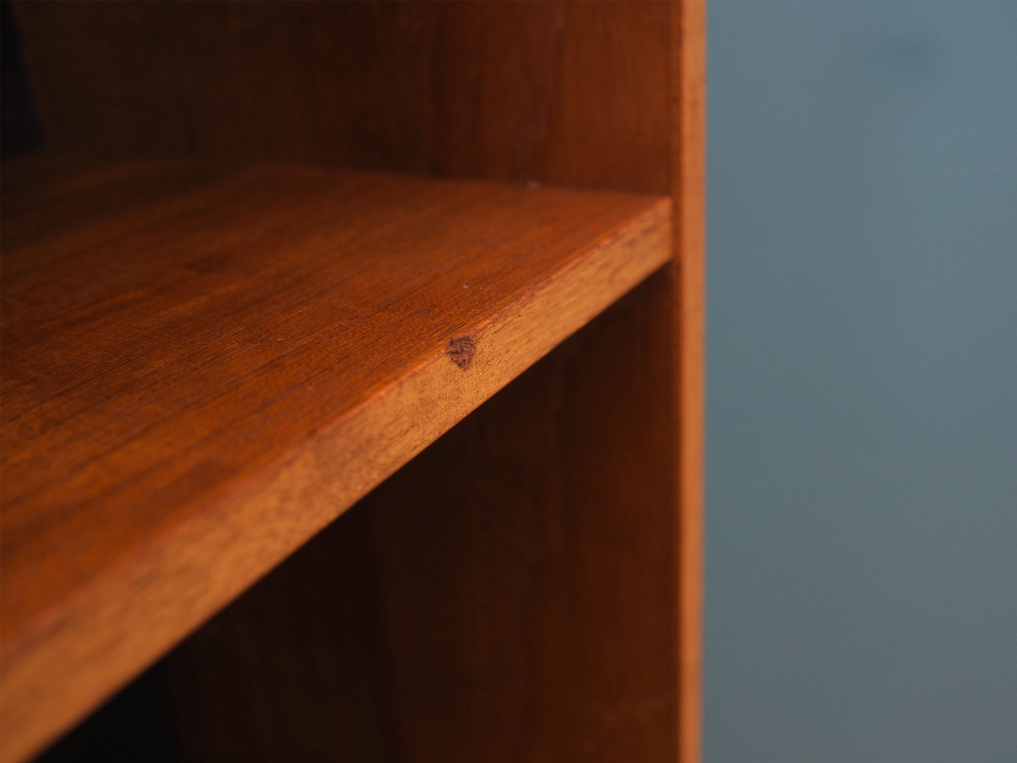 Vintage Bookshelf Teak Wood Brown 1970s