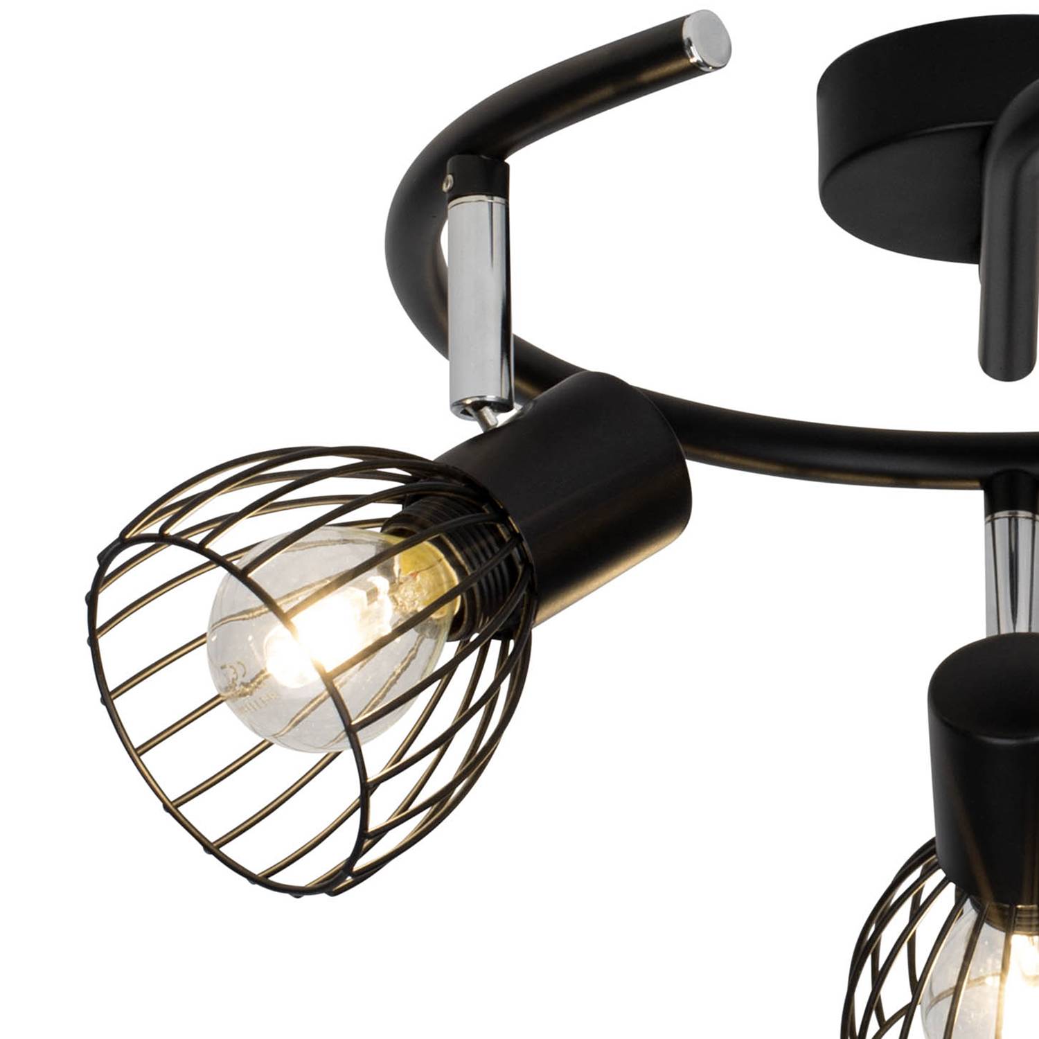 Blacky II Deckenstrahler Stahl 3-flammig