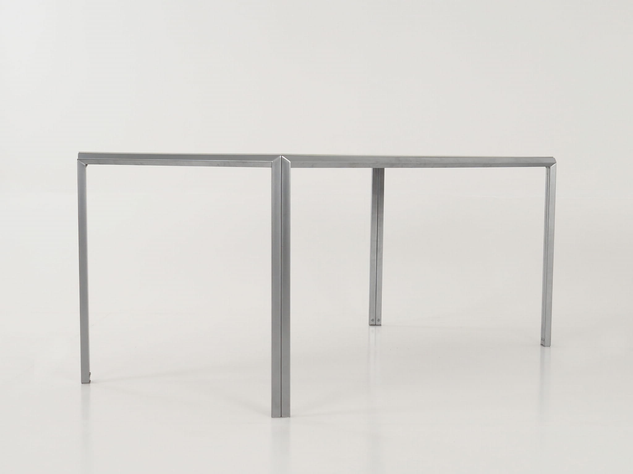 Vintage Table Aluminum Grey 1980s