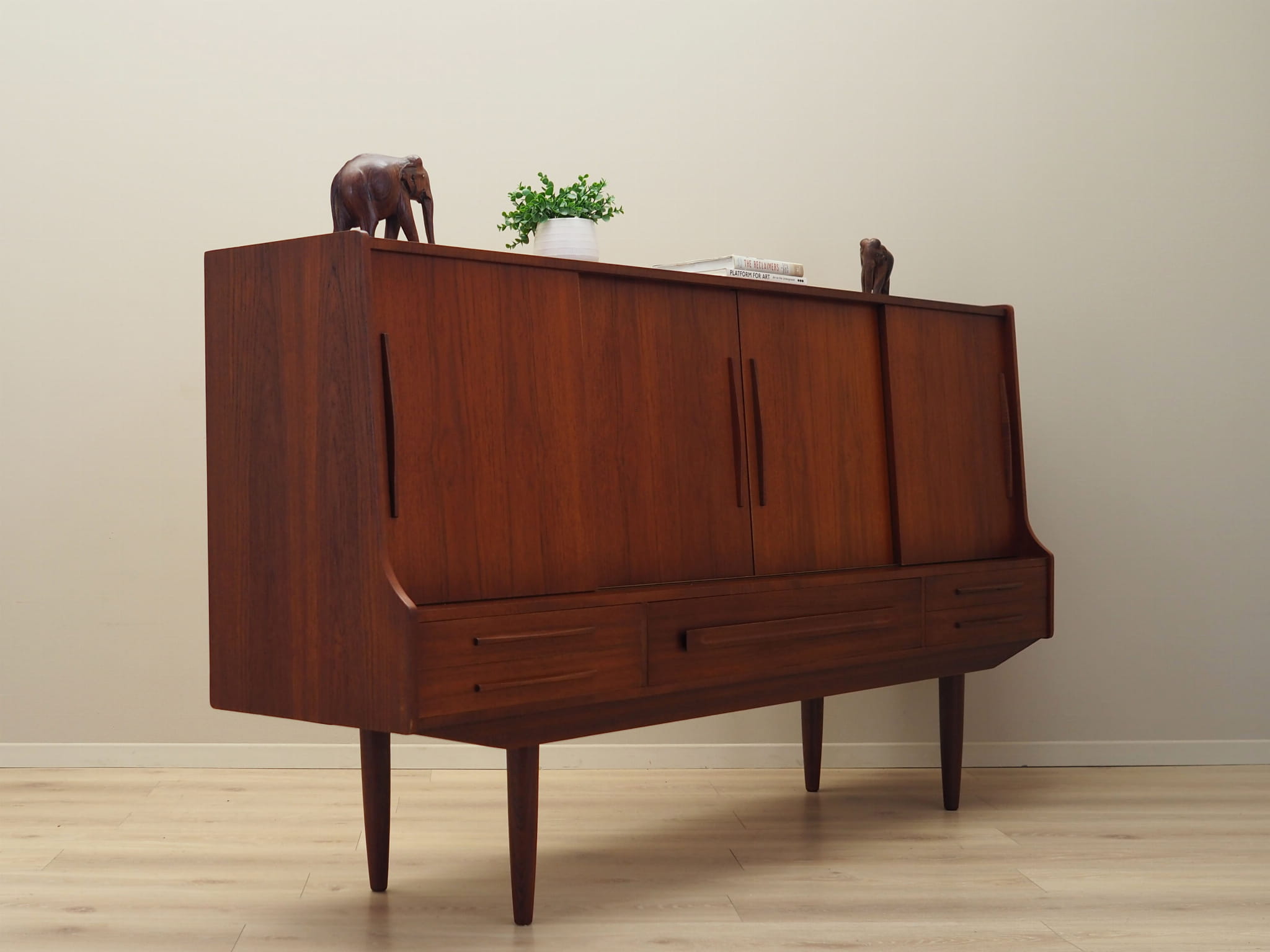 Vintage sideboard teak wood brown 1960s