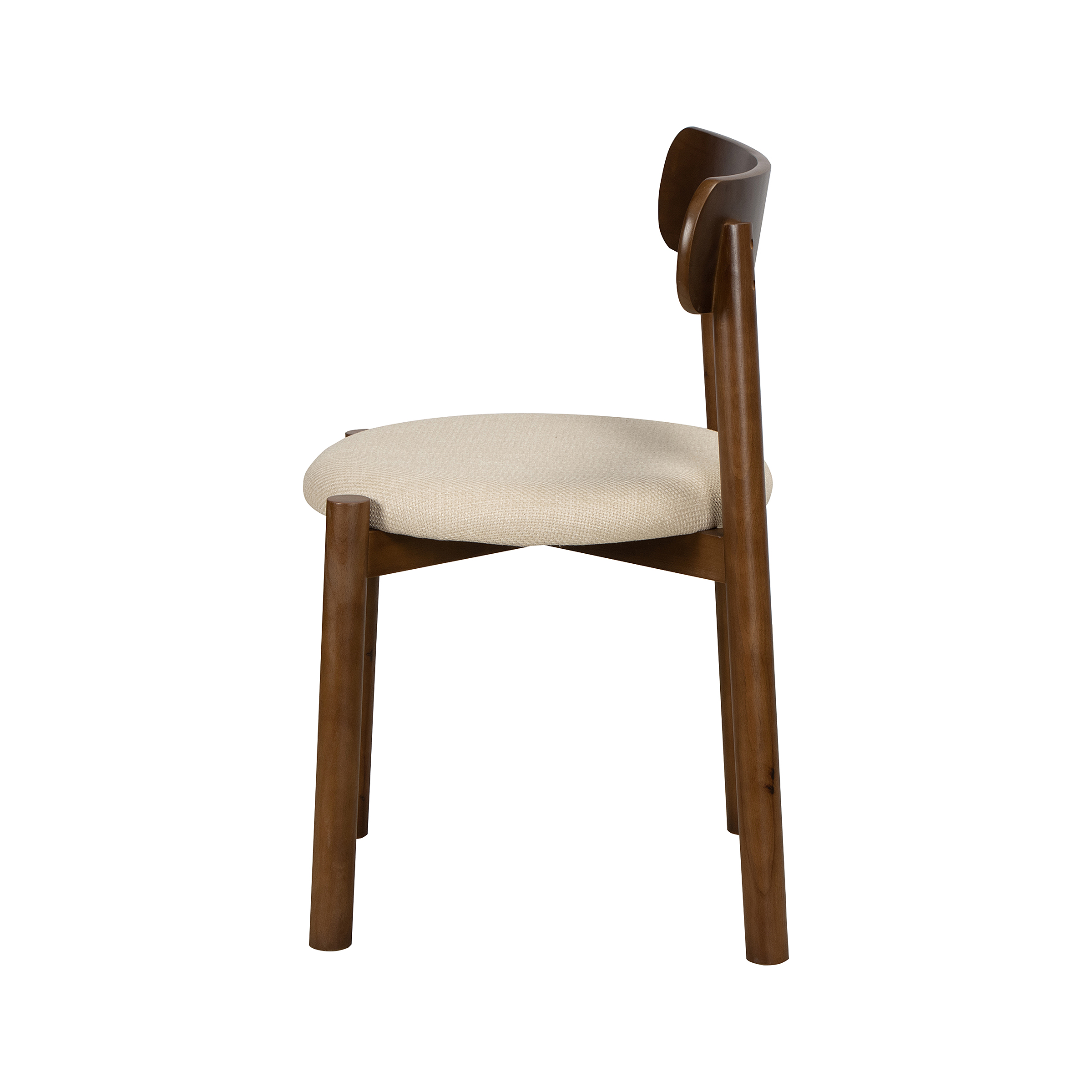 Dining chair TARO set of 2 Beige Brown