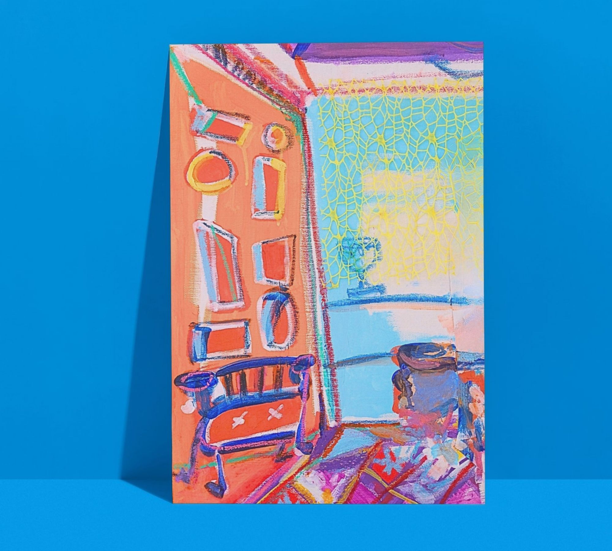 The Hall, The Sofa and the Art Print Collection Multicolored