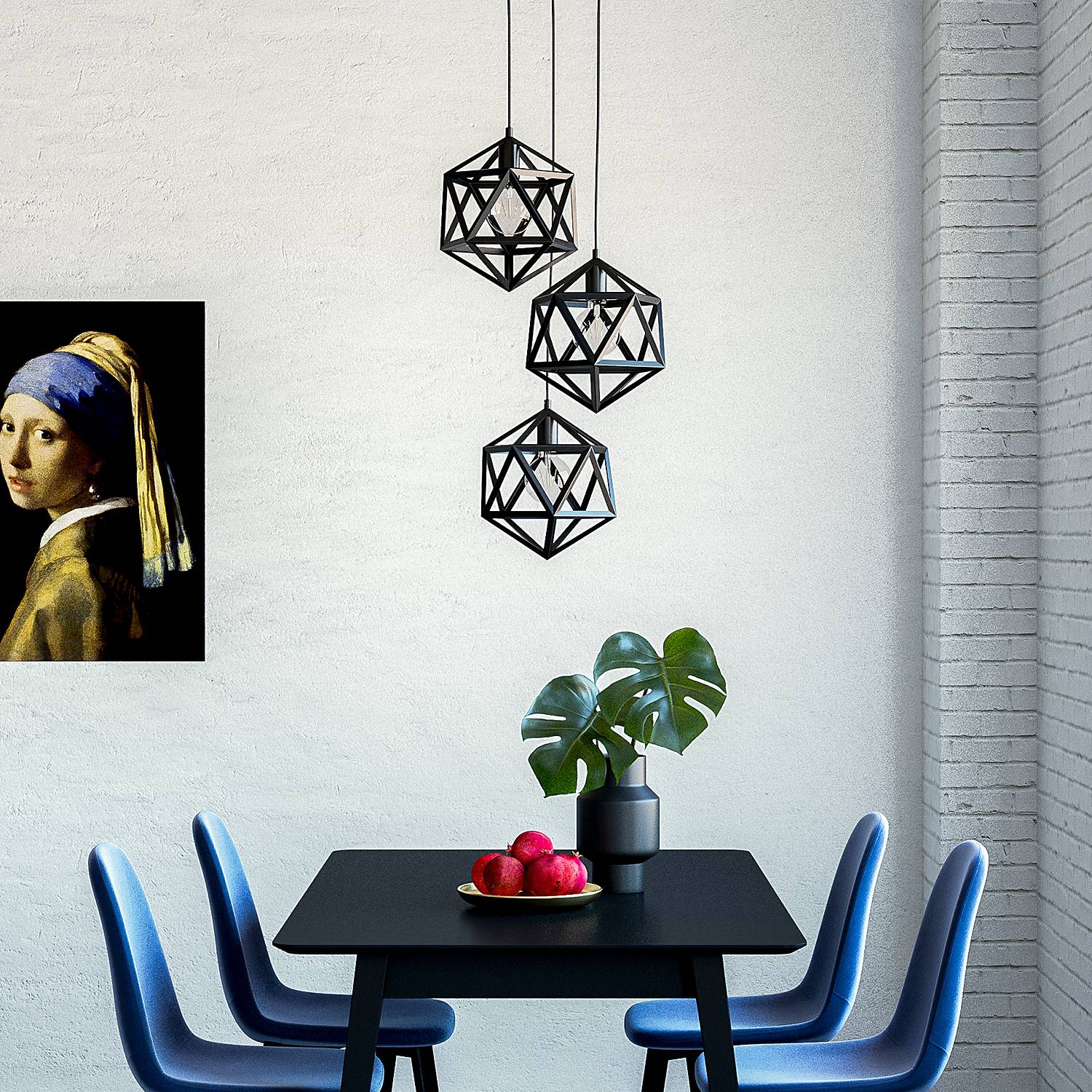 Le Verdier Pendant Lamp Iron 3-light