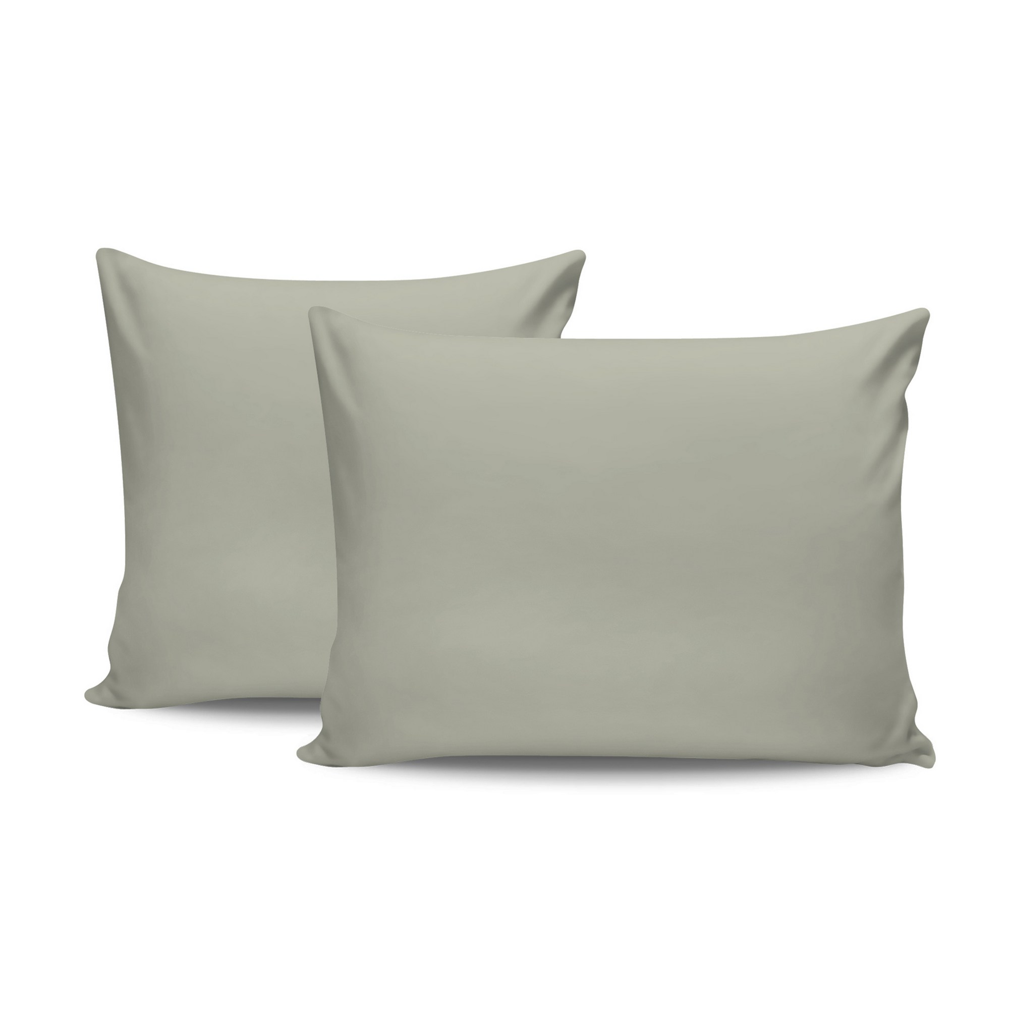 2x Pillowcase Ranforce Cotton Grey