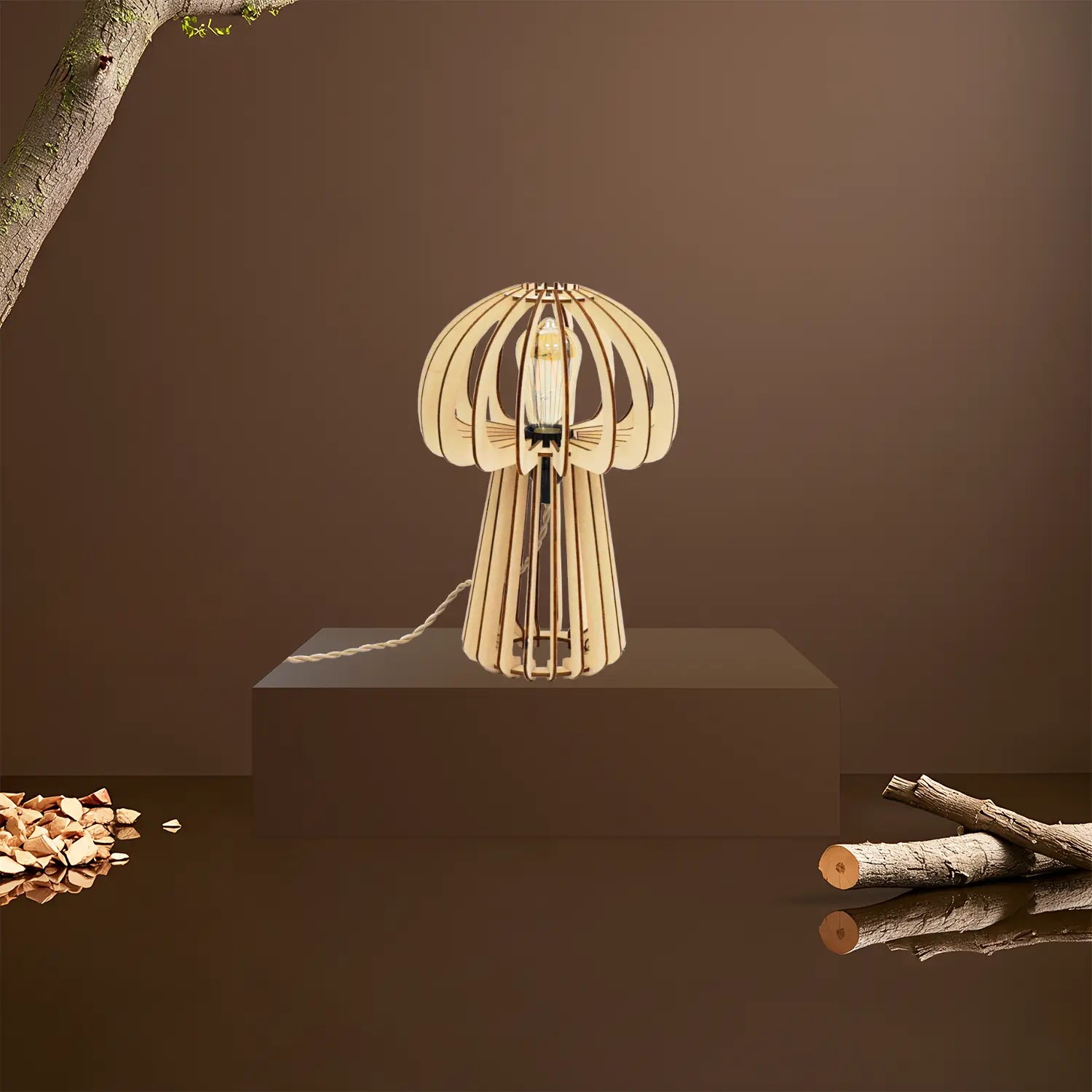 Alma L'imparfait Tischlampe Holz