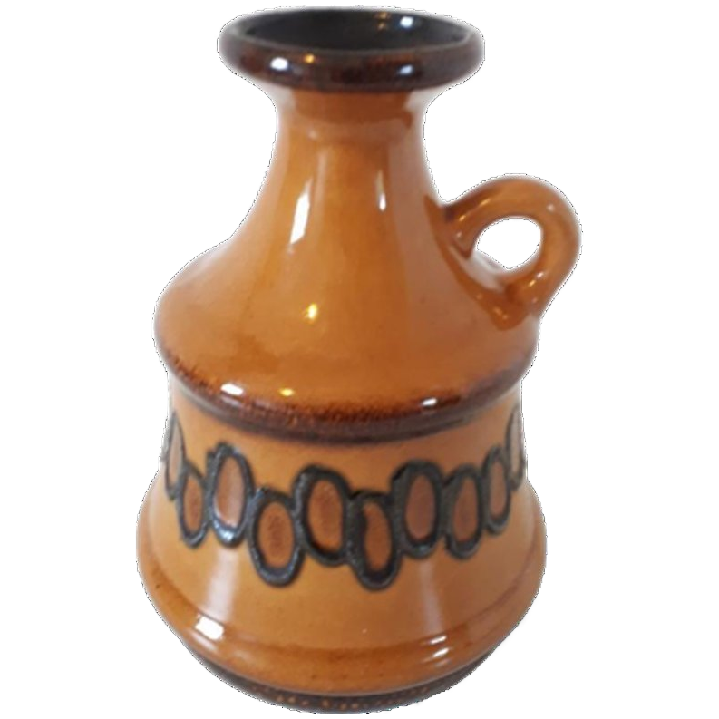 Vase mit Henkel Braun
