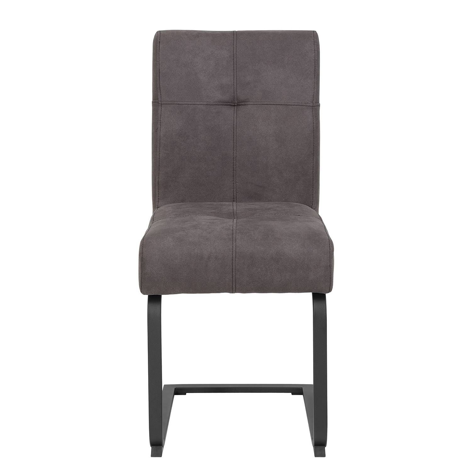 Dining chair Onlay set of 2 microfiber steel anthracite