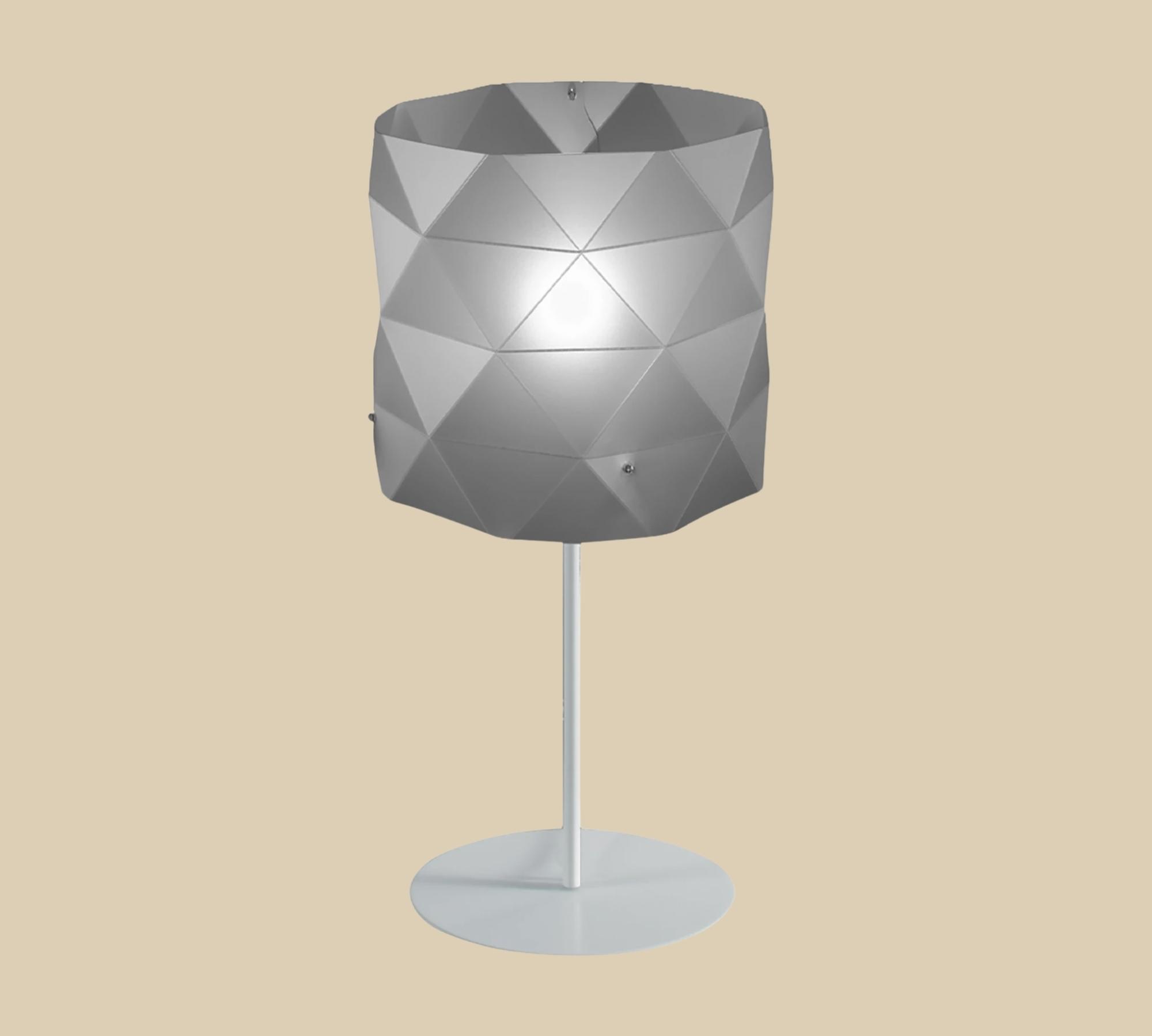 1-flammige Tischleuchte Kunststoff Silber