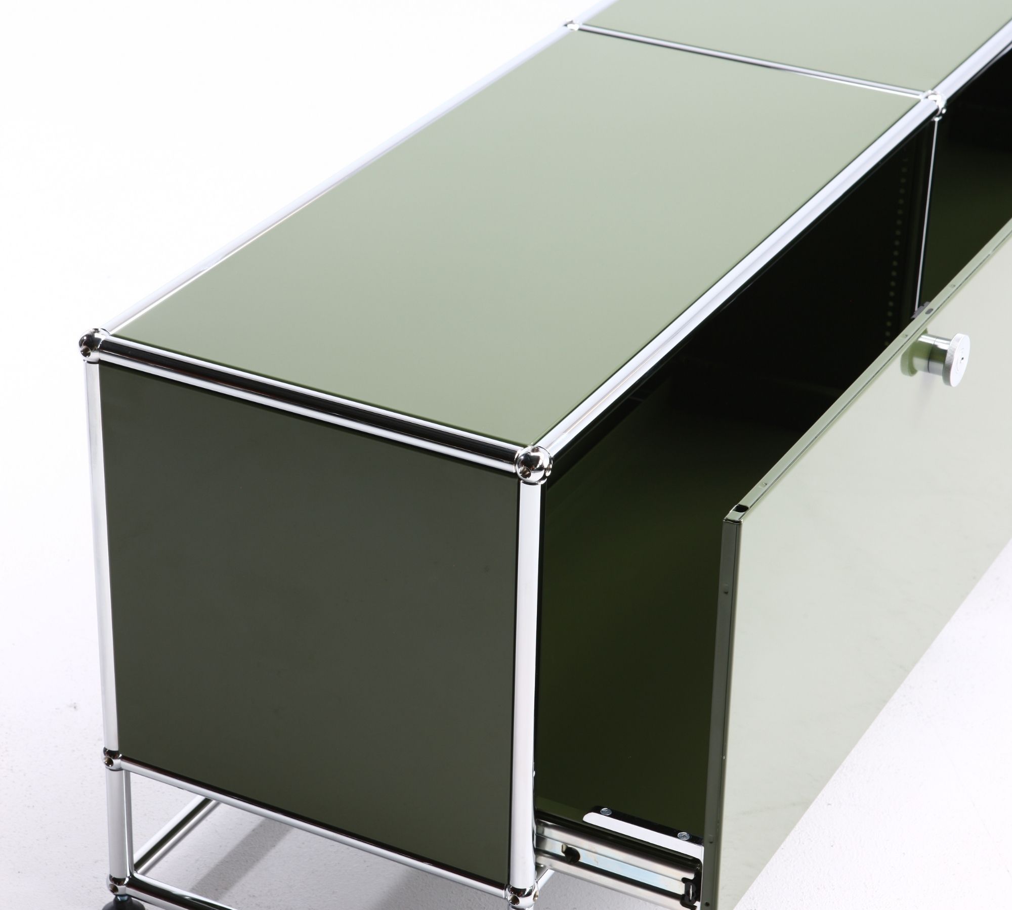 Lowboard 2x1 Mit 2 Schubladen Olivgrün 