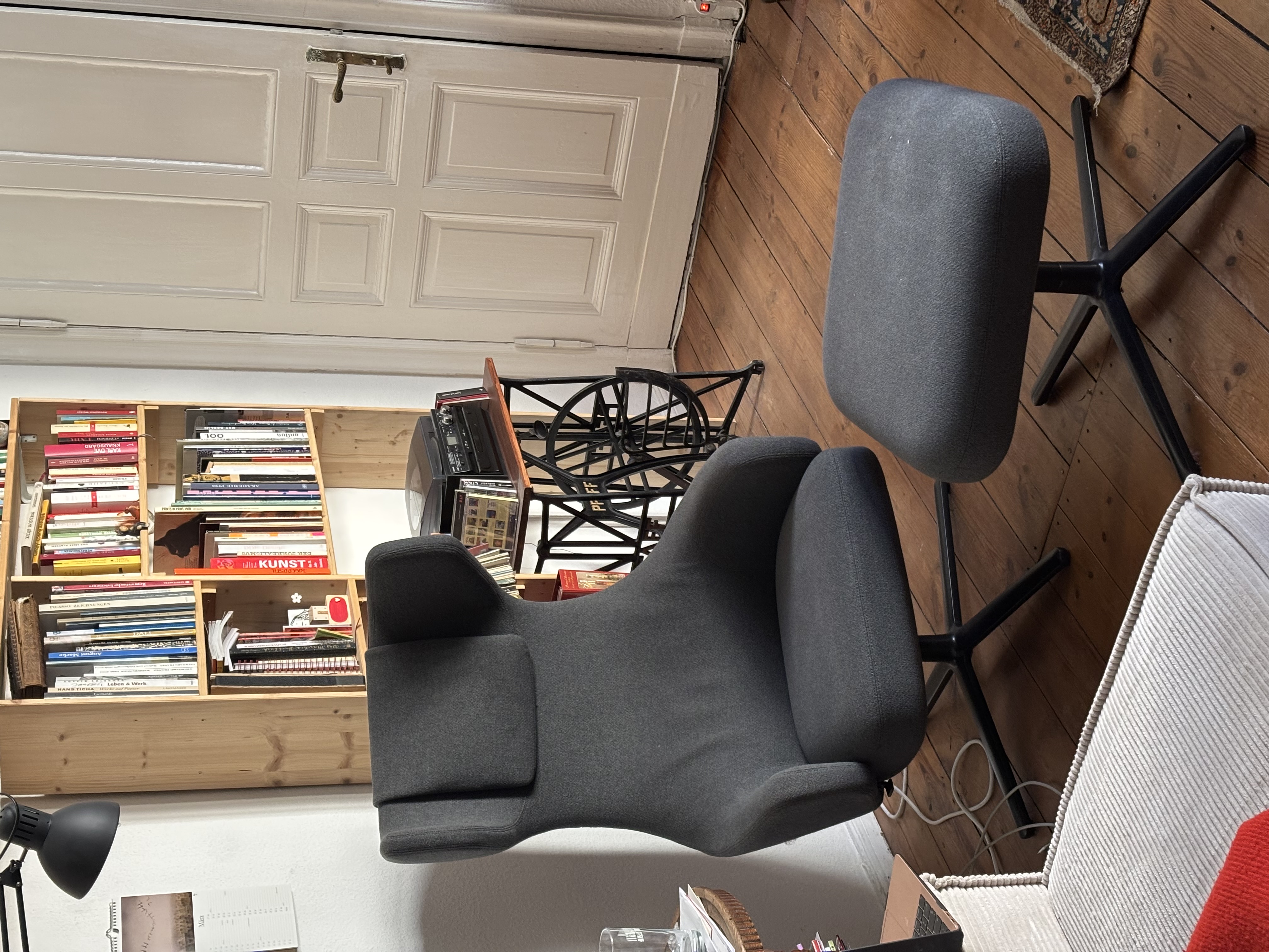 Grand Repos Sessel & Ottomane Baumwolle Edelstahl Grau