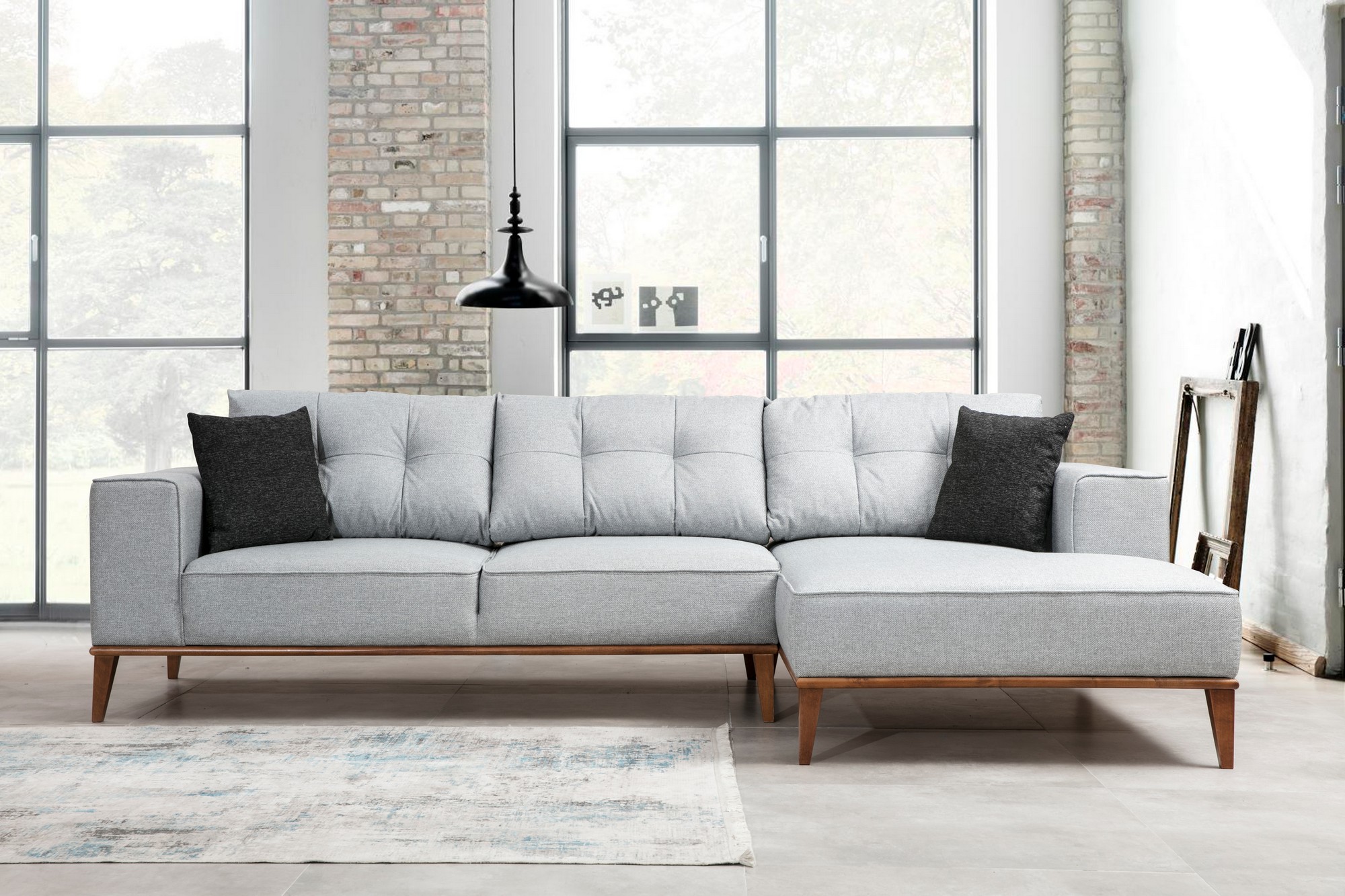 Montana Ecksofa Rechts Grau