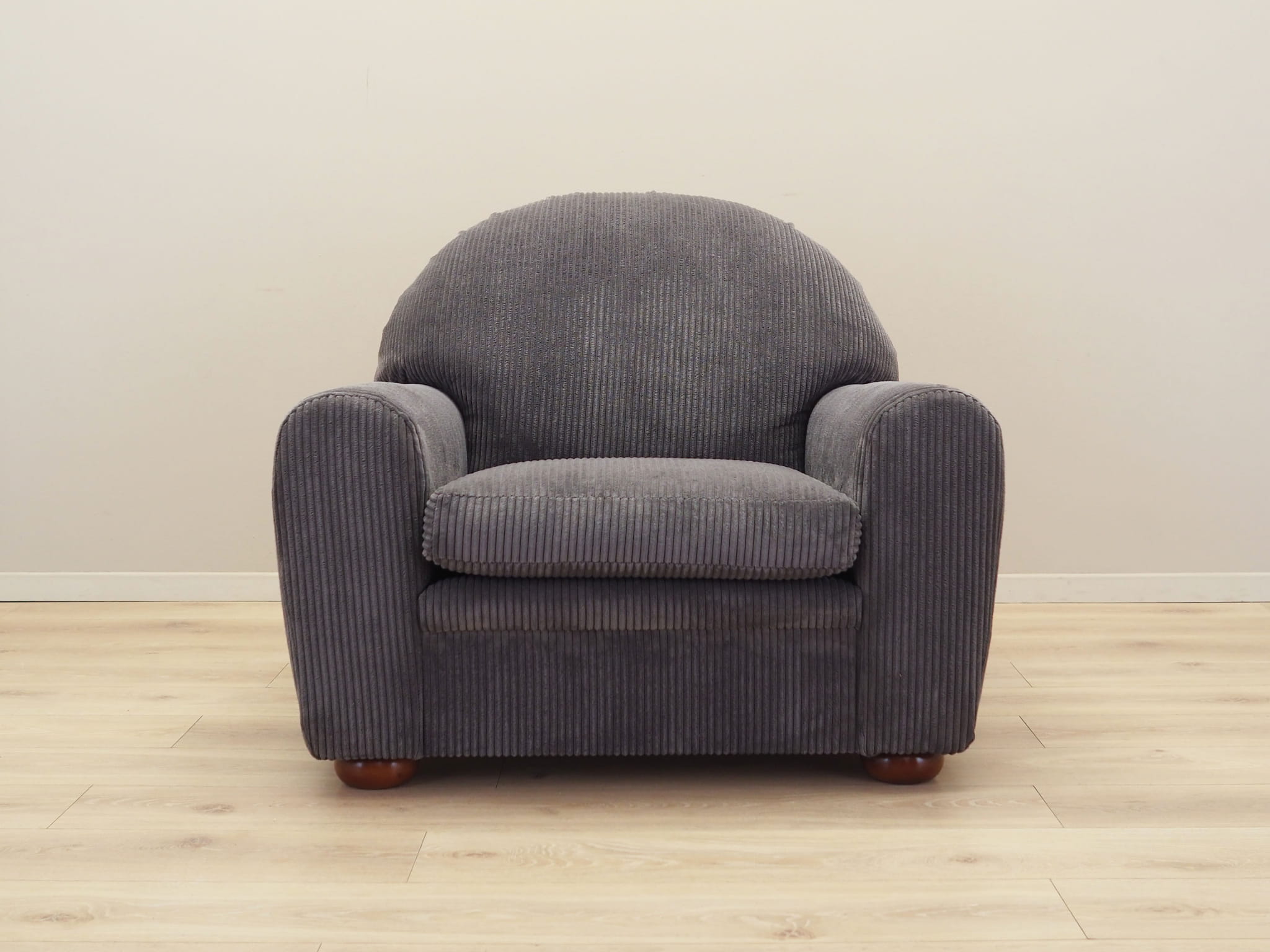 Armchair Velvet Grey 1980s
