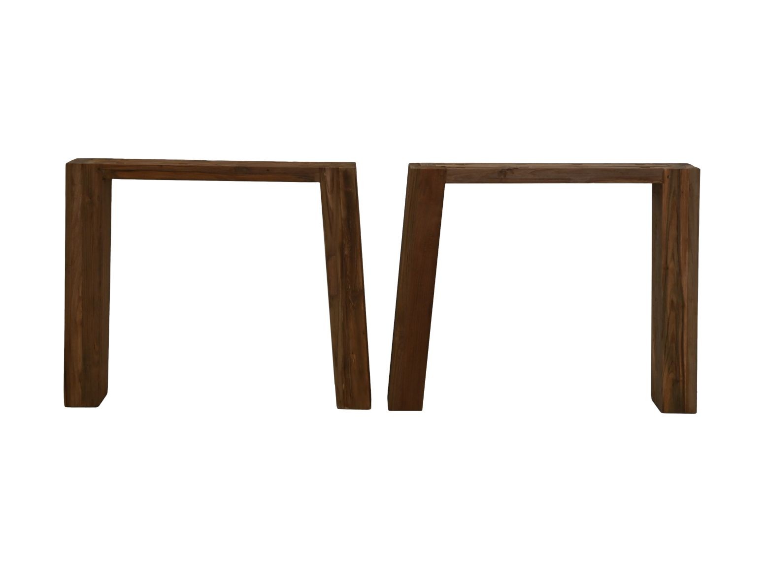 2x Tischbein Outdoor Teakholz