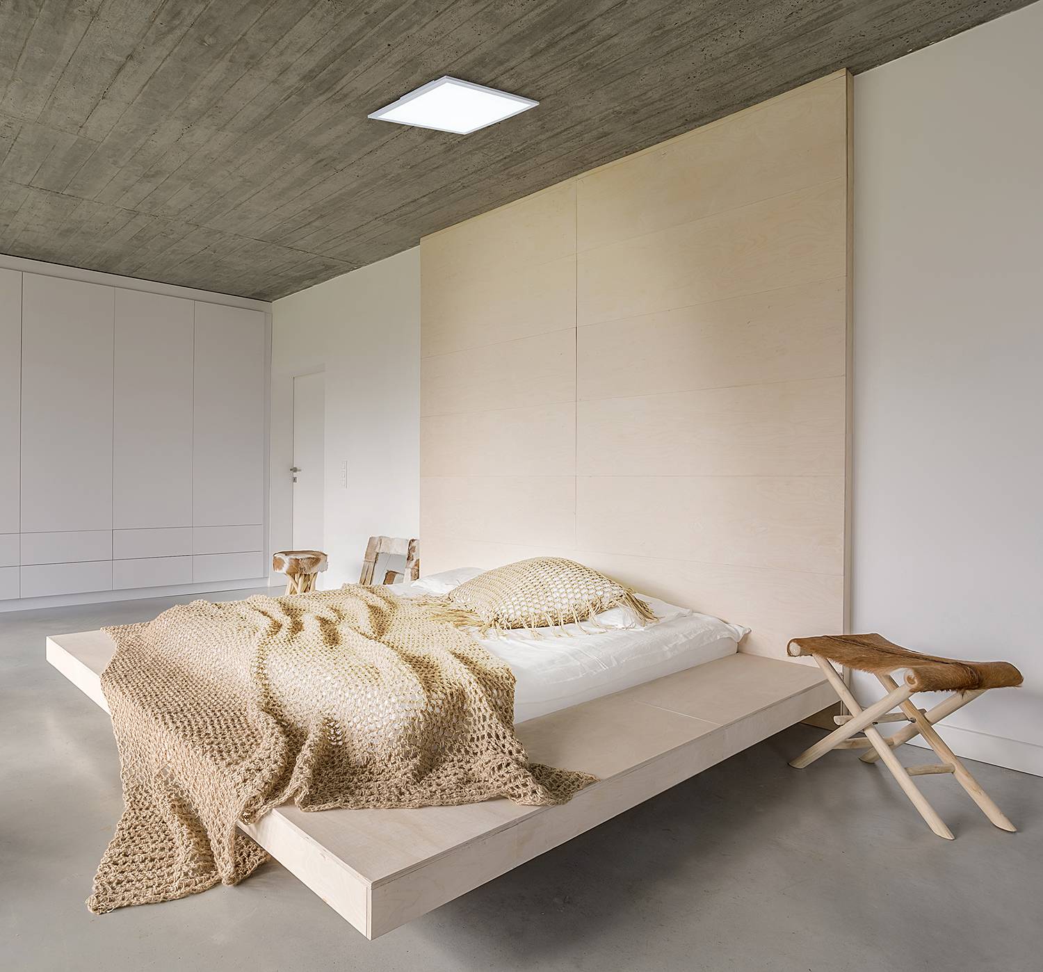 Nicola LED Panel Aluminum Acrylic Glass White 45x45cm