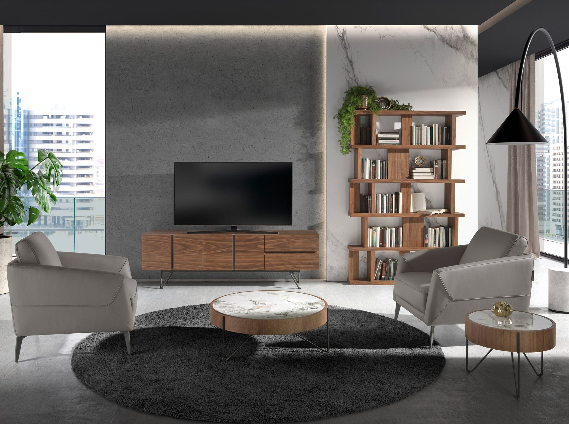 TV-Lowboard Braun