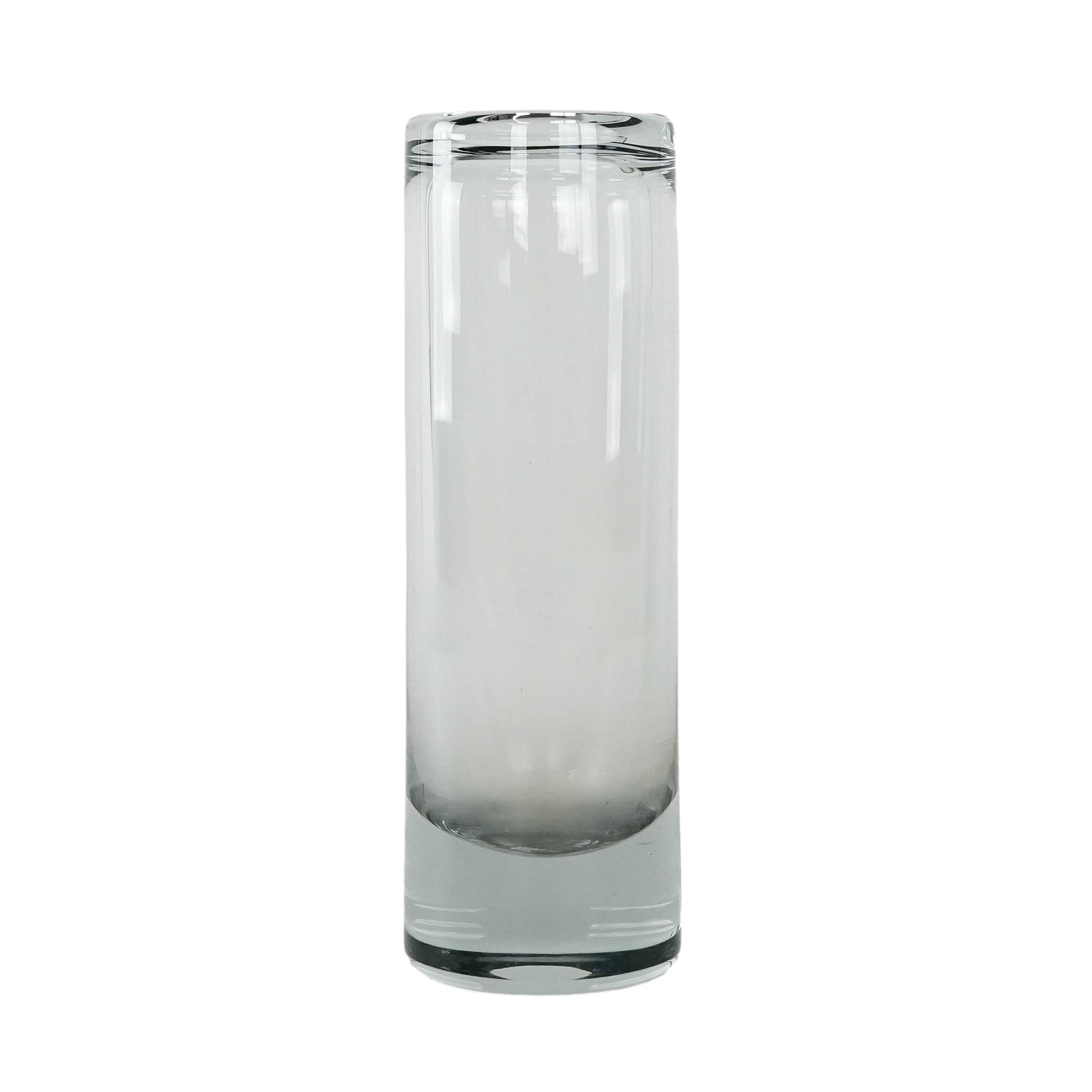 Vaso in vetro trasparente anni '70