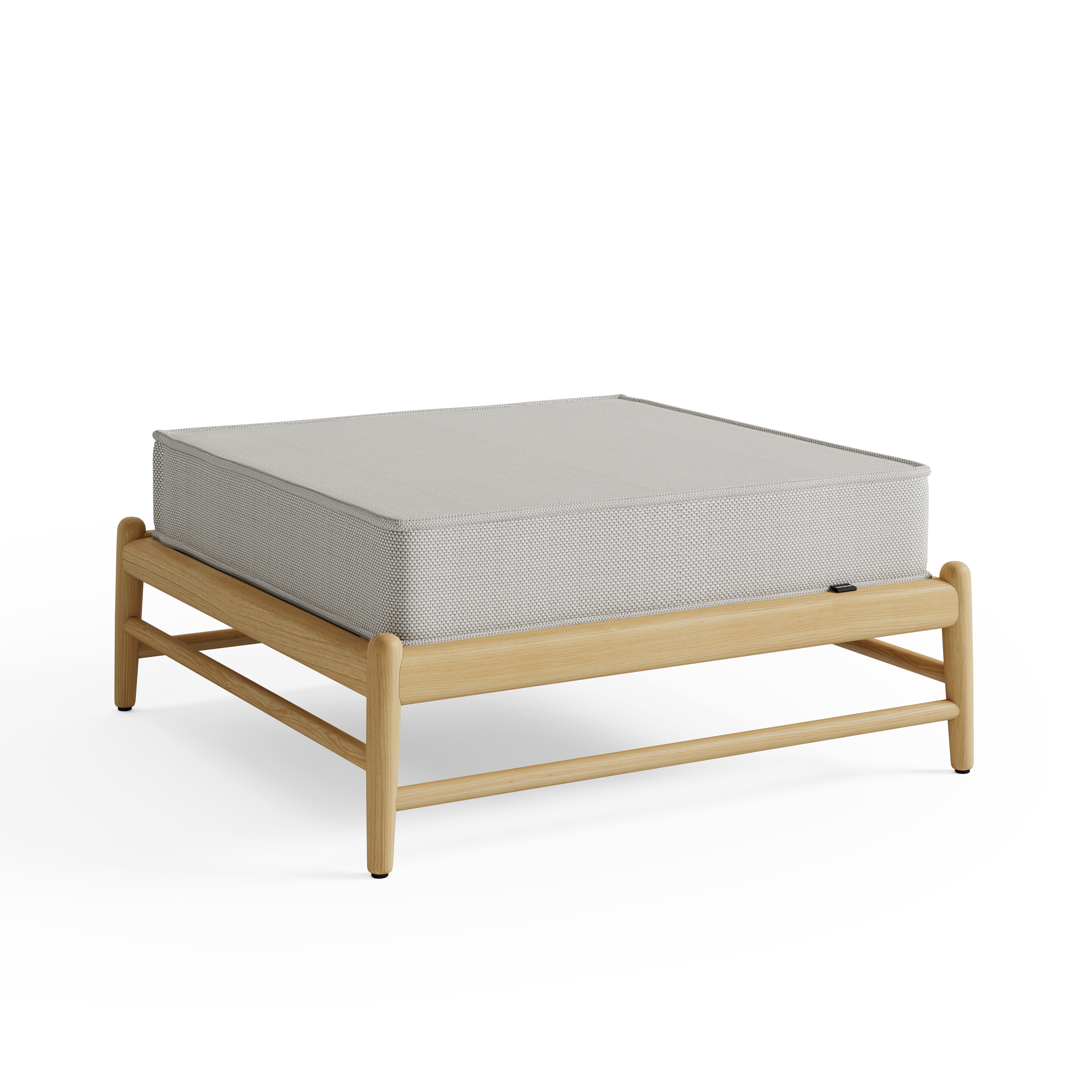 NOA Stool Teak Brown Cushion Truffle