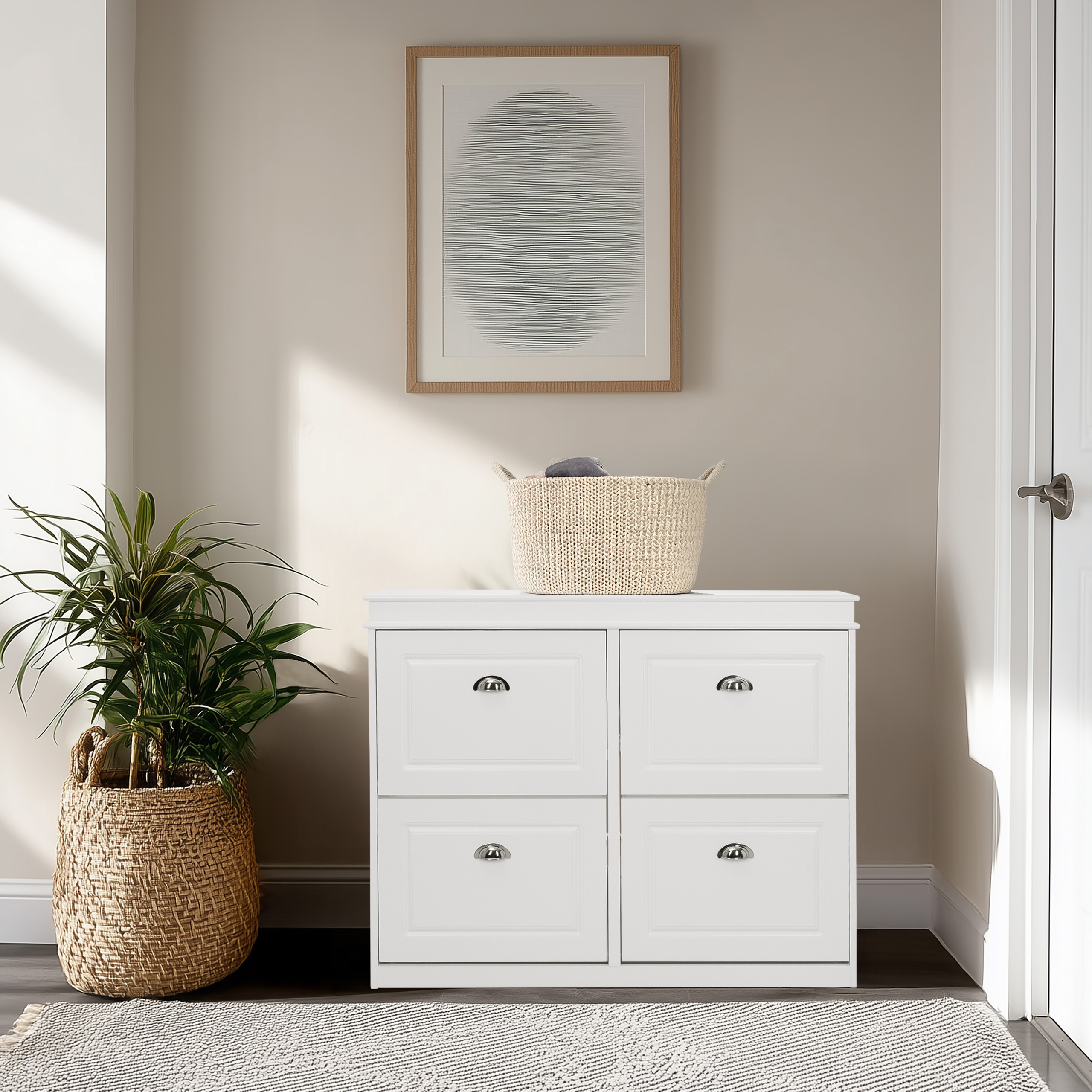 ESTHA 4 Shoe cabinet White