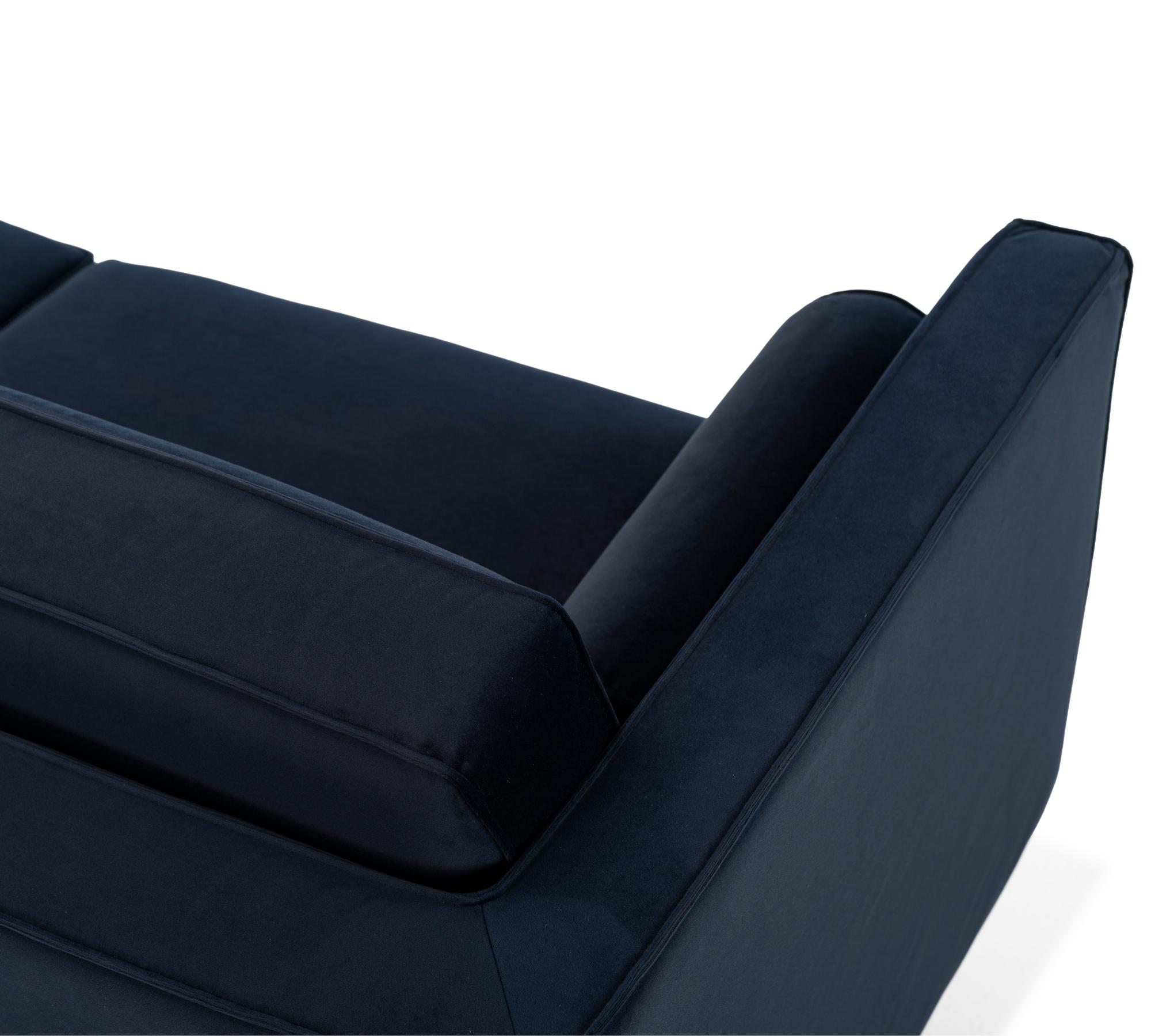Henry 3-Sitzer Sofa Velour Lux Navy