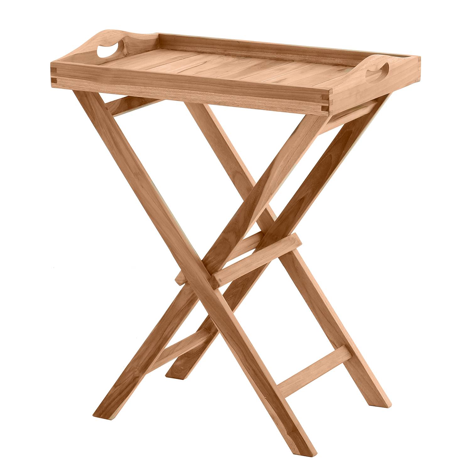 Scroll Serviertisch Teakholz Natur