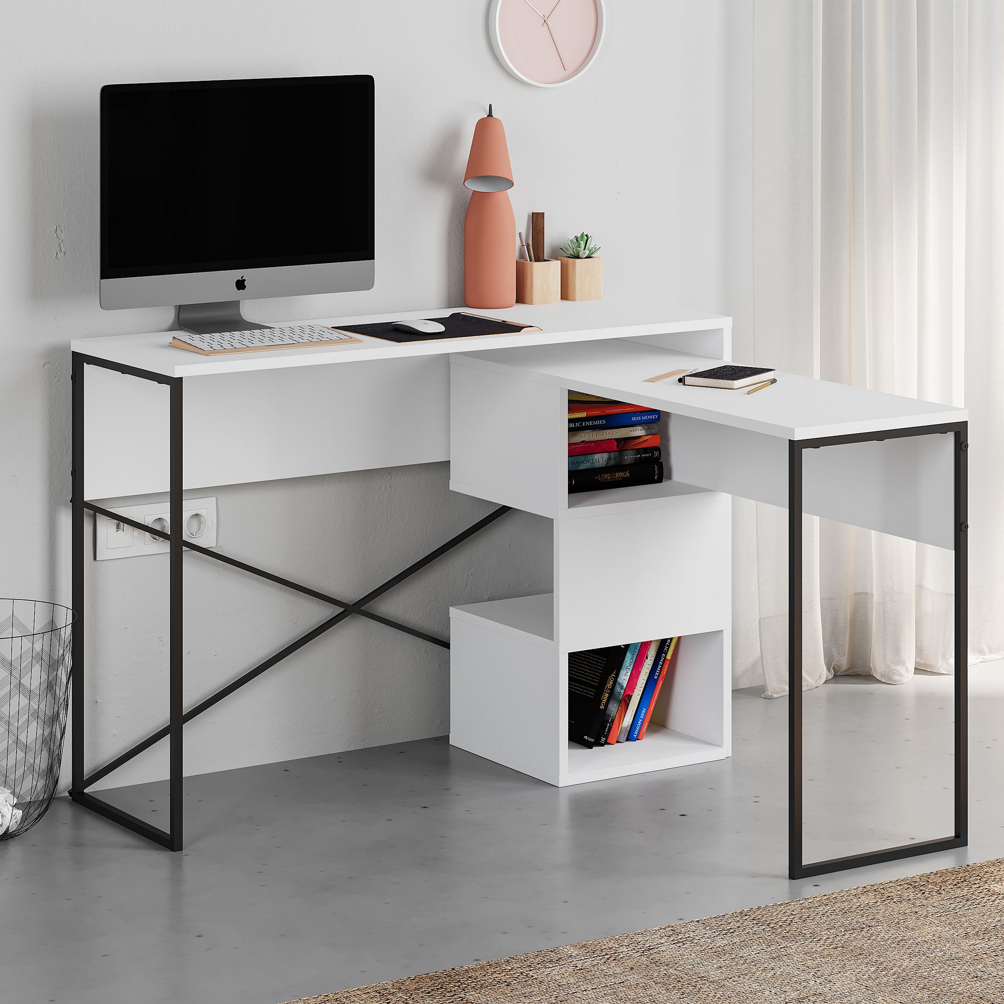 Badau Desk White