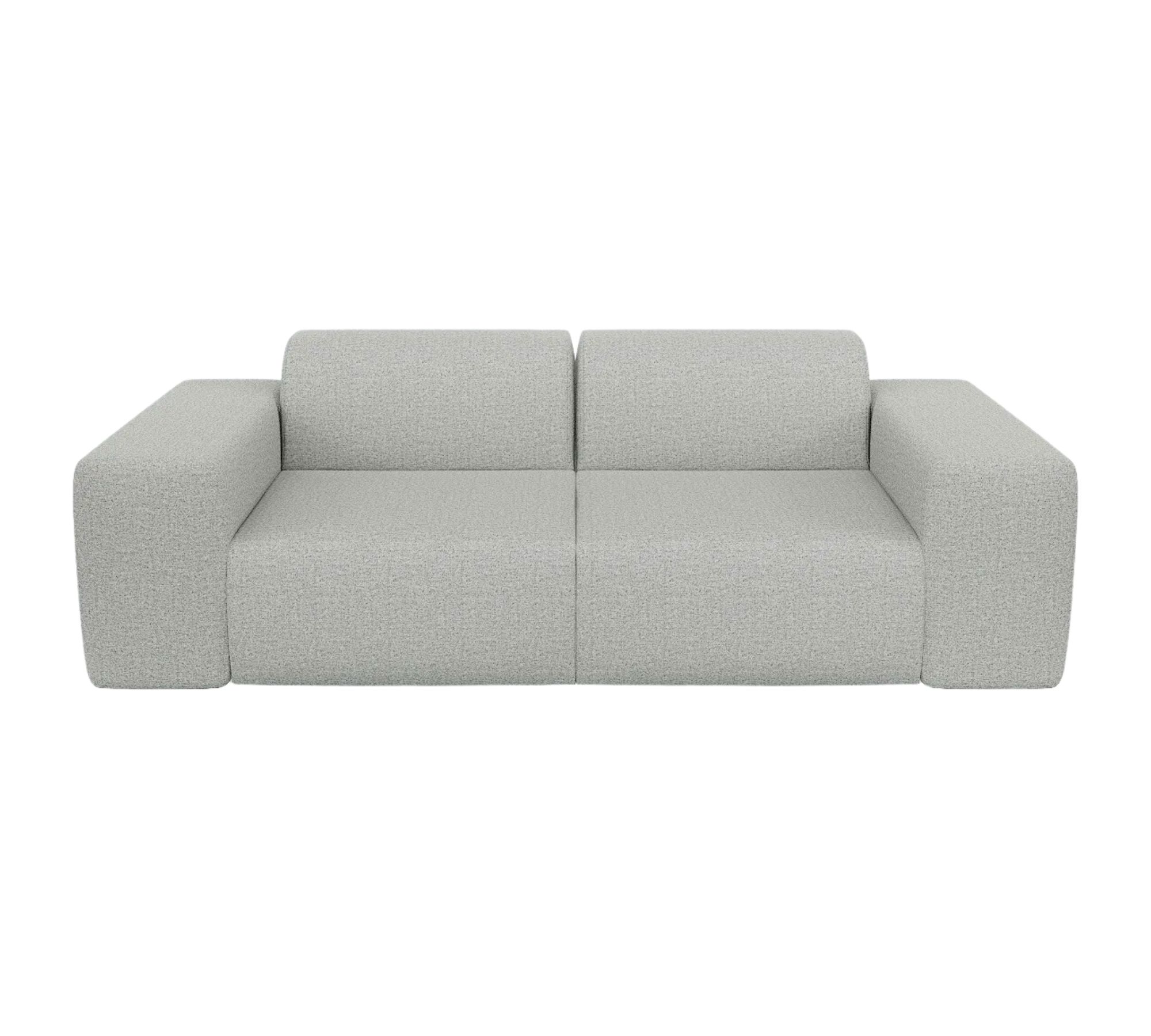 Pyllow Sofa 2-Sitzer Kiesgrau meliert 100% natürliche Wolle