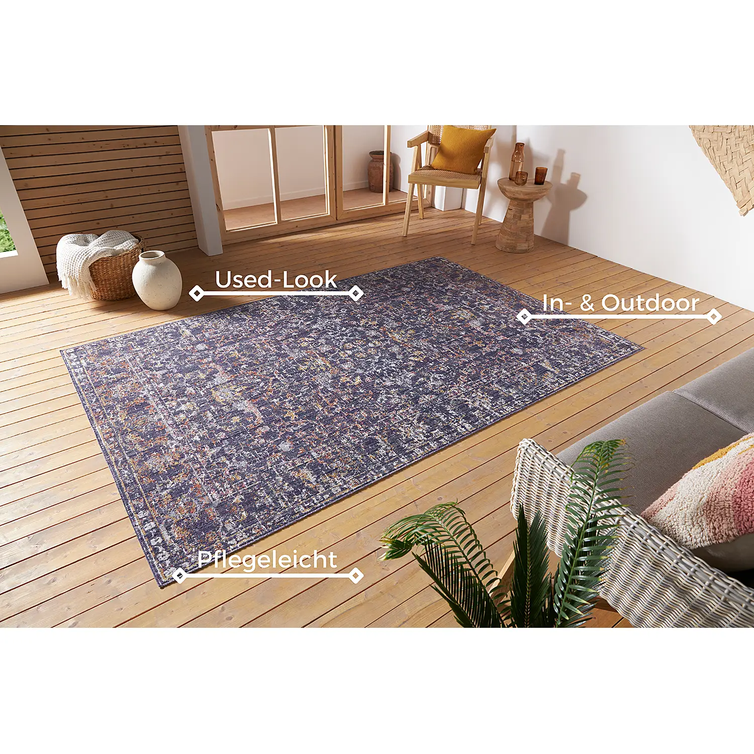 Sues In - und Outdoor Teppich Violett