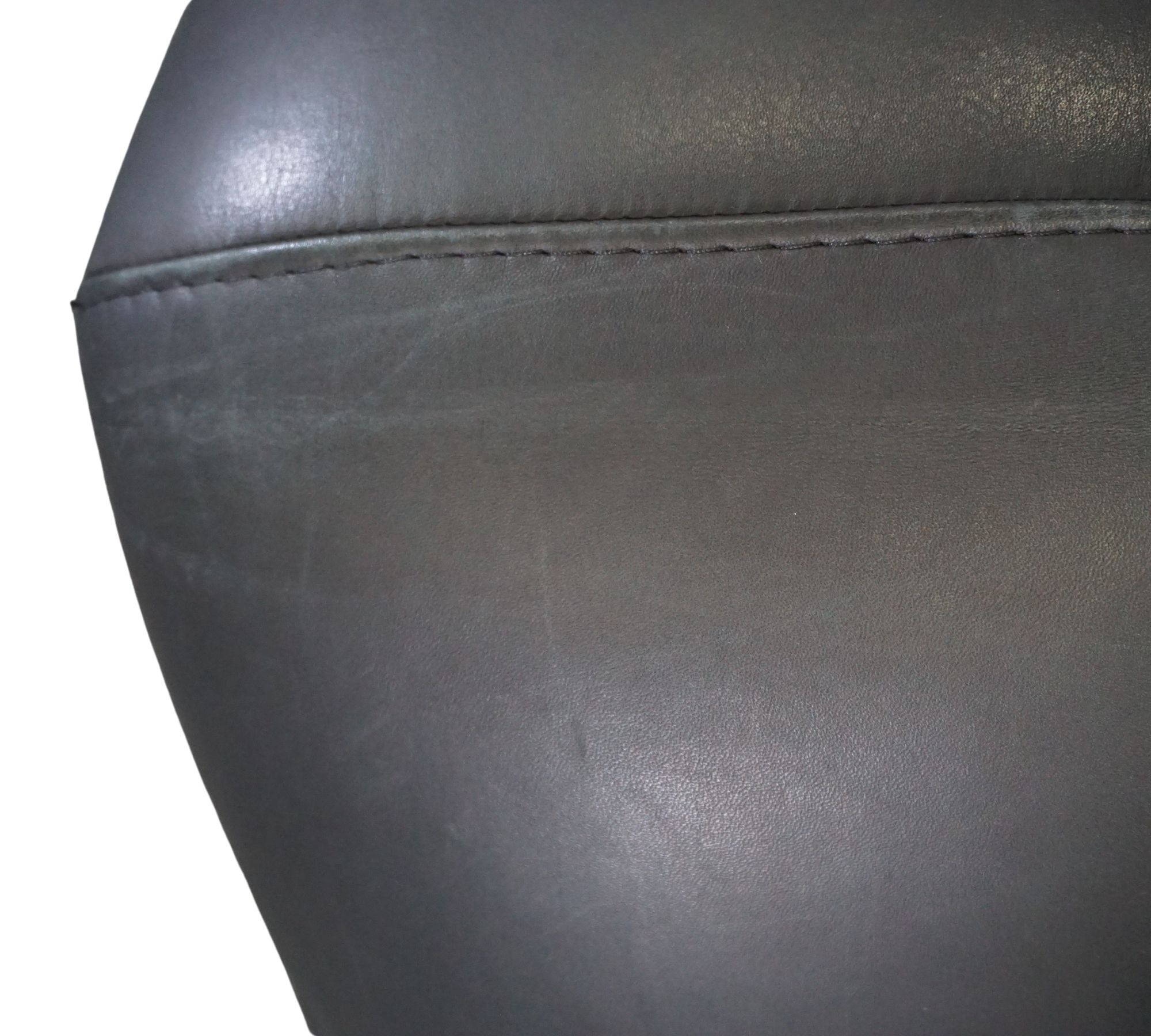 Bermuda Hocker Sienna-Leder Schwarz
