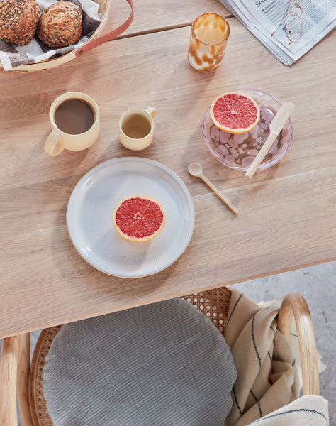 Jali Dessert Plate Glass Pink