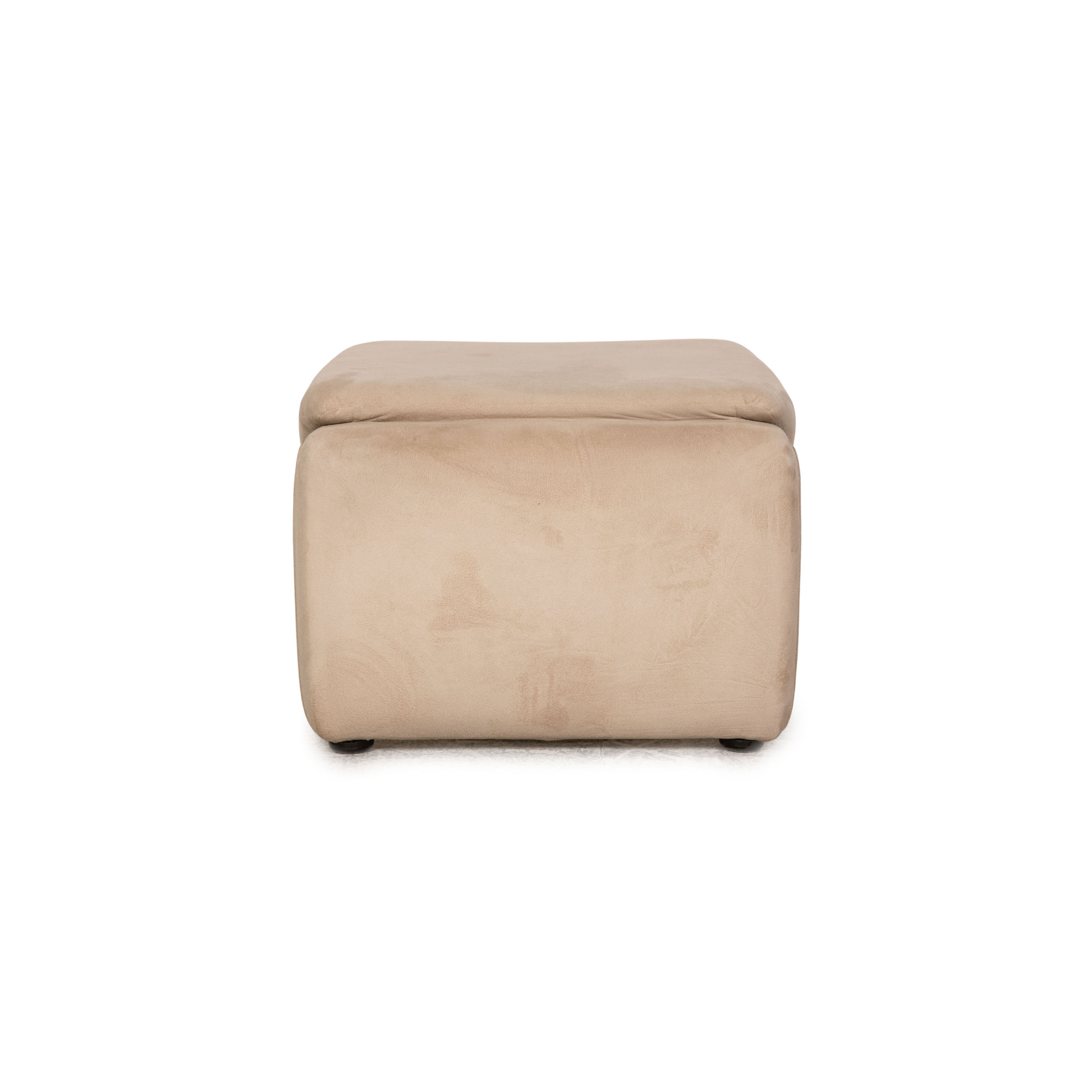 Polsterhocker Stoff Beige