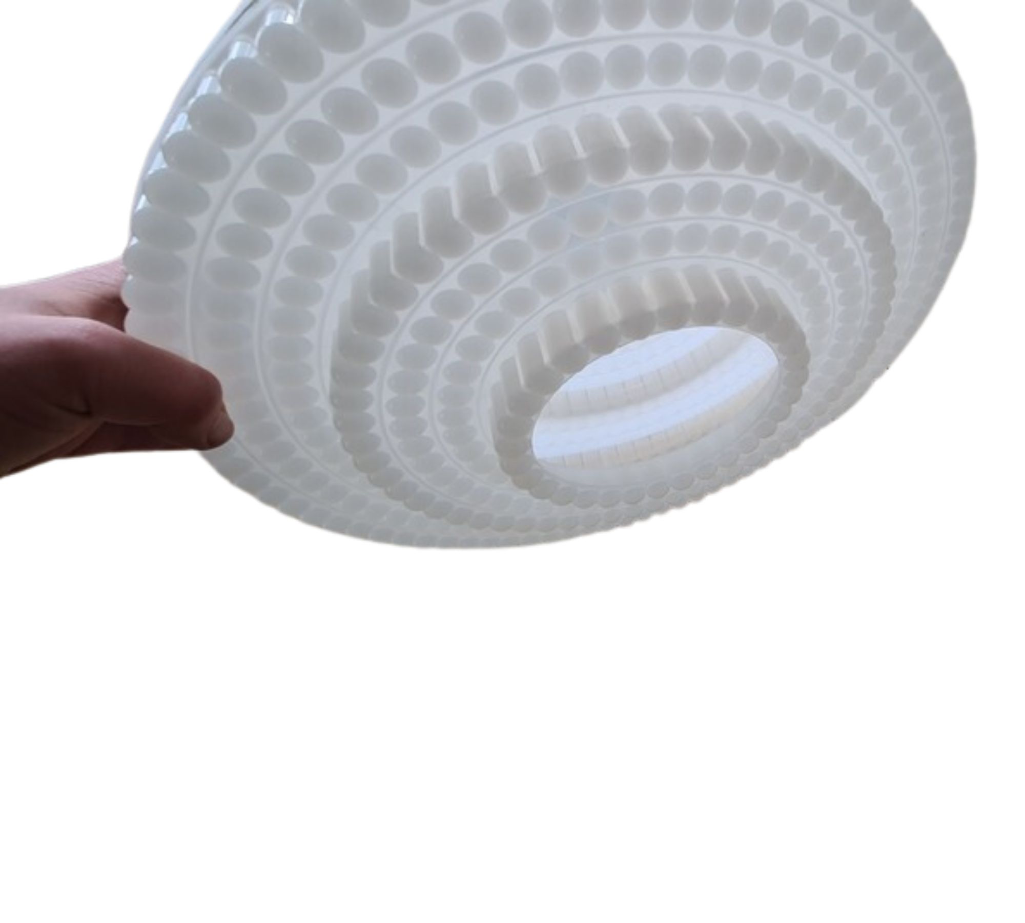 Vintage Pendelleuchte Kunststoff Messing Weiß