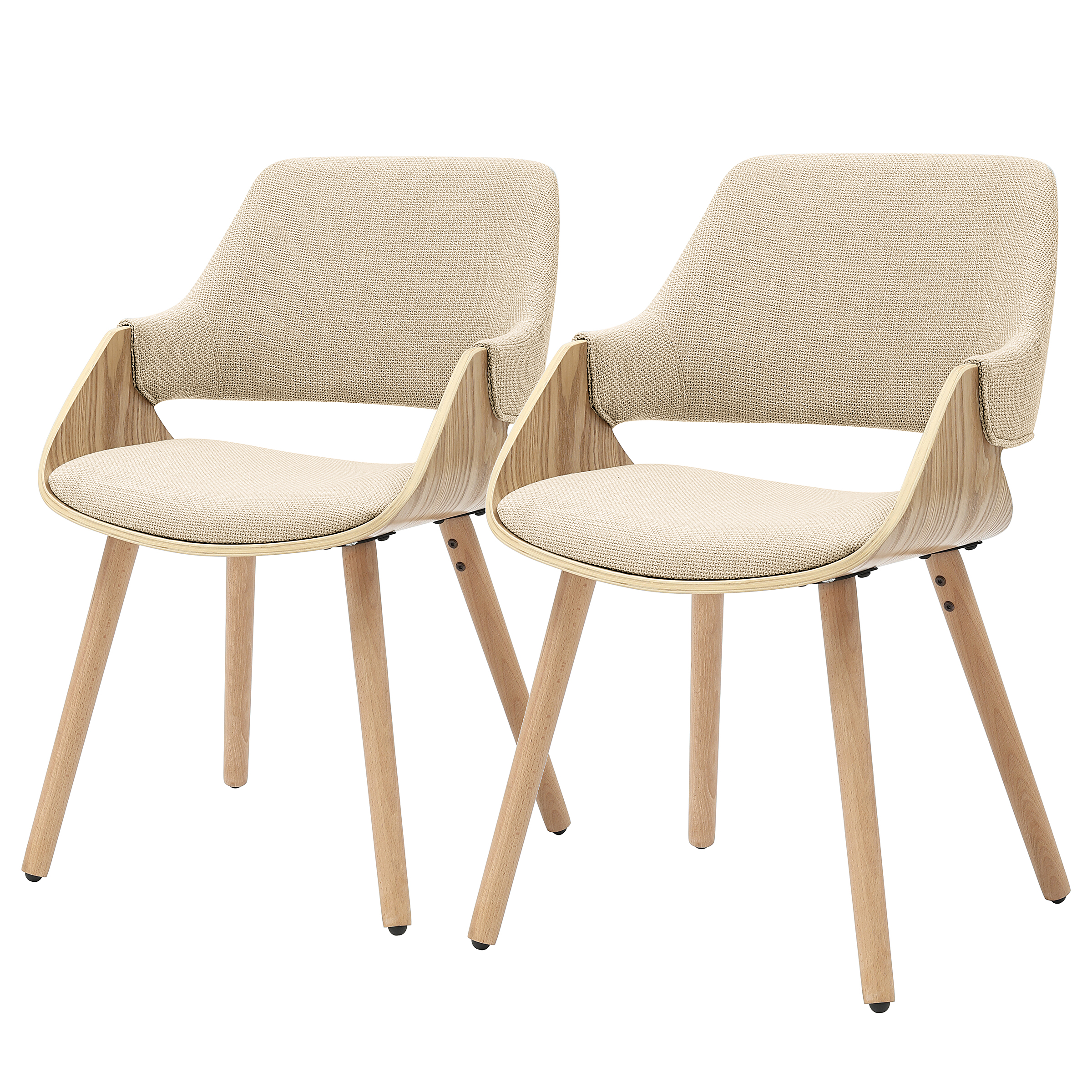 2x Armlehnenstuhl RIFFLES Beige